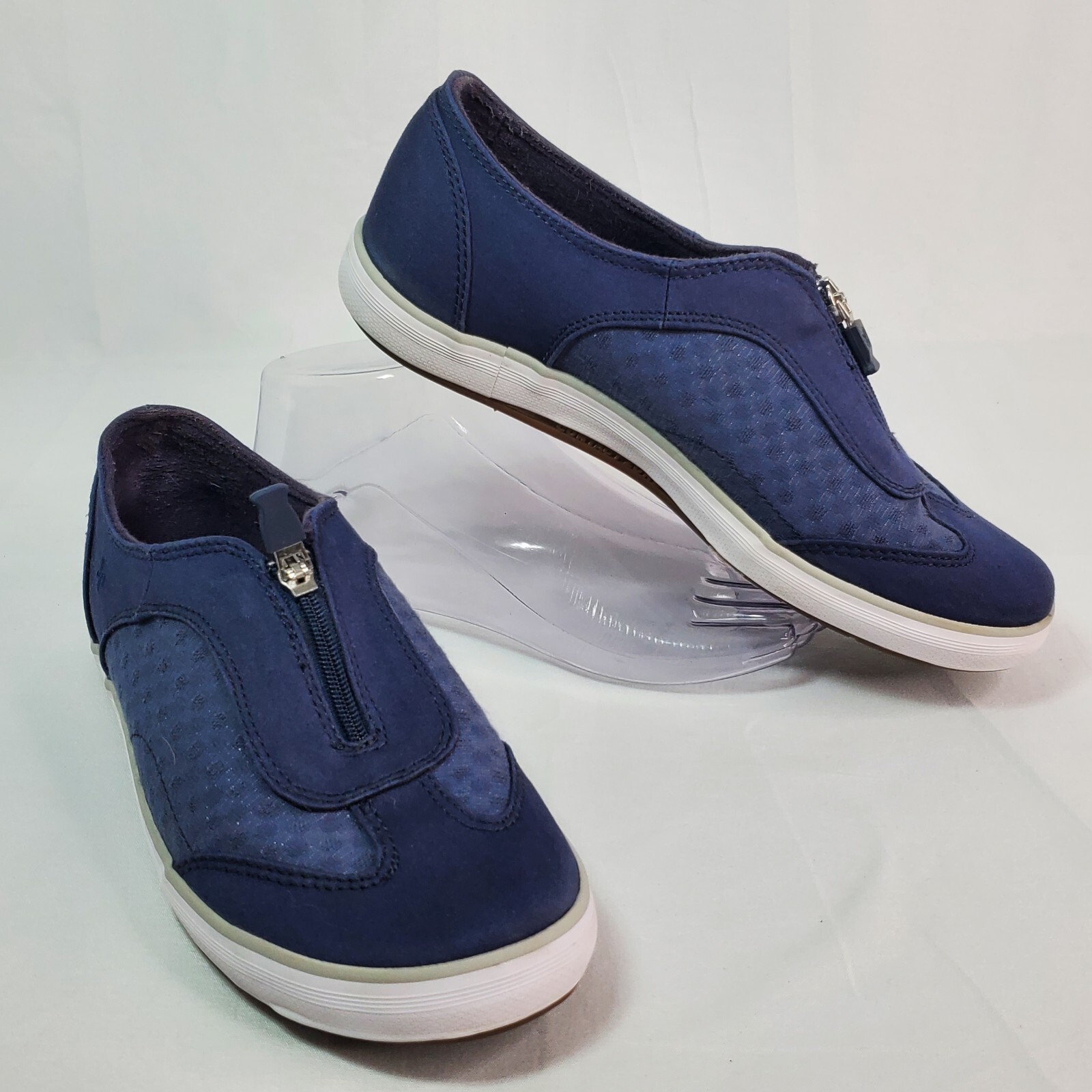 Grasshoppers Womens Size 6M Blue Zipper Logo Comfort Shoes EF50048