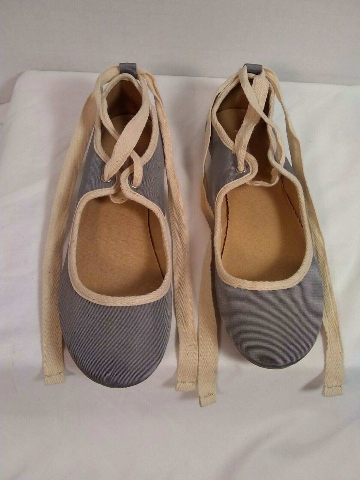 Urban Outfitters COOPERATIVE Lace-up Grosgrain Ballet Skimmer Flats Sz-10 f413