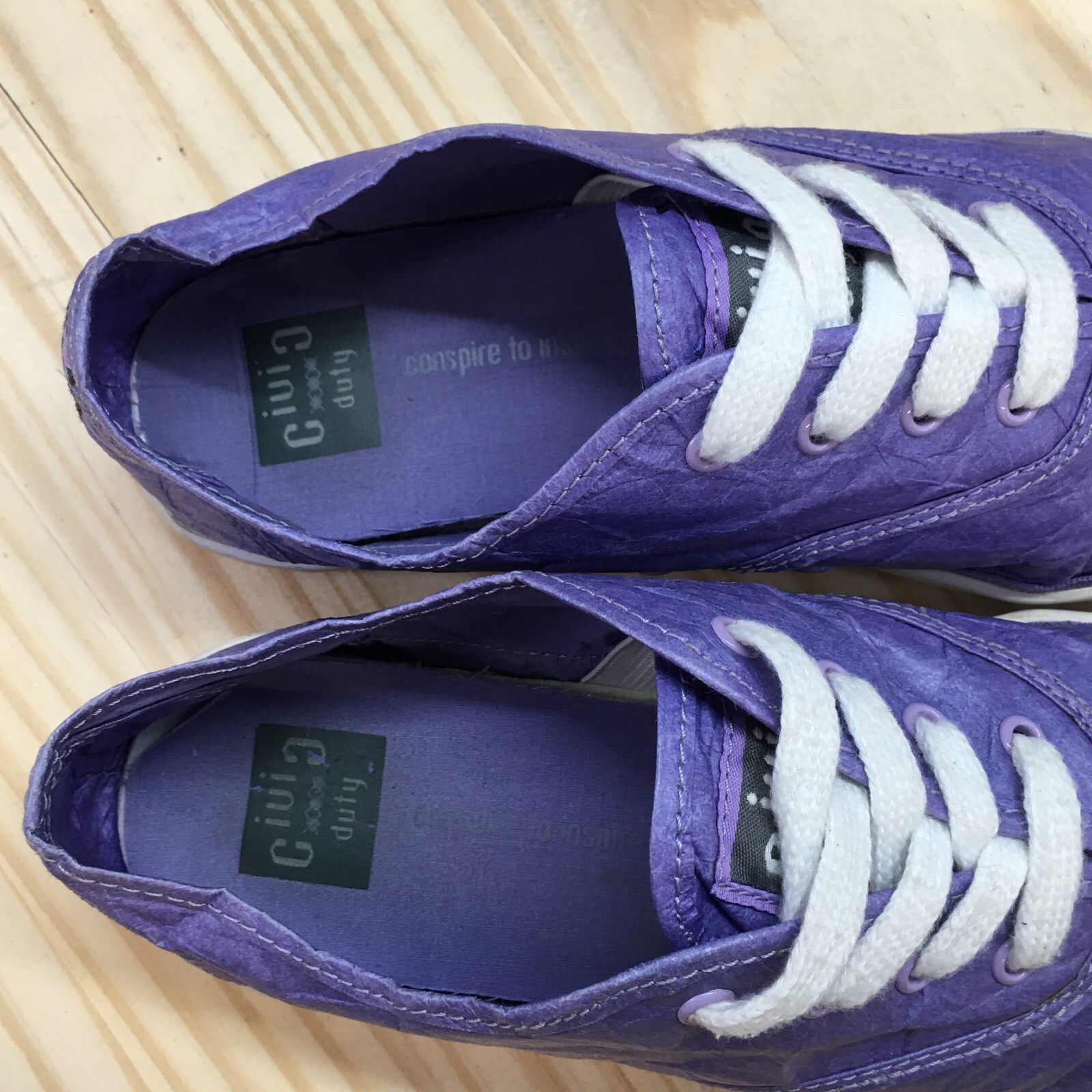 Civic Duty Shoes Womens 9 Walking Sneakers Purple Lace Up Low Top Comfort Casual