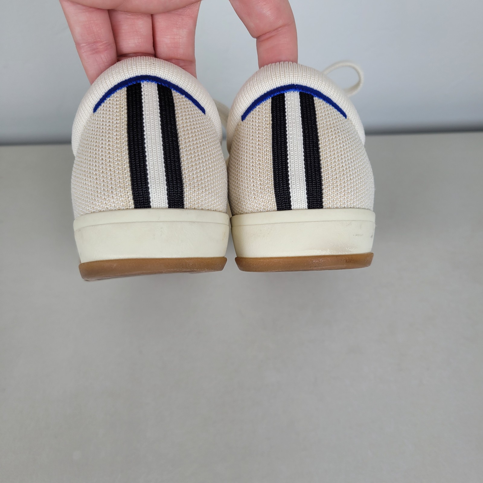 Rothy’s The Lace Up Sneakers Blonde Cream Off White Size 7