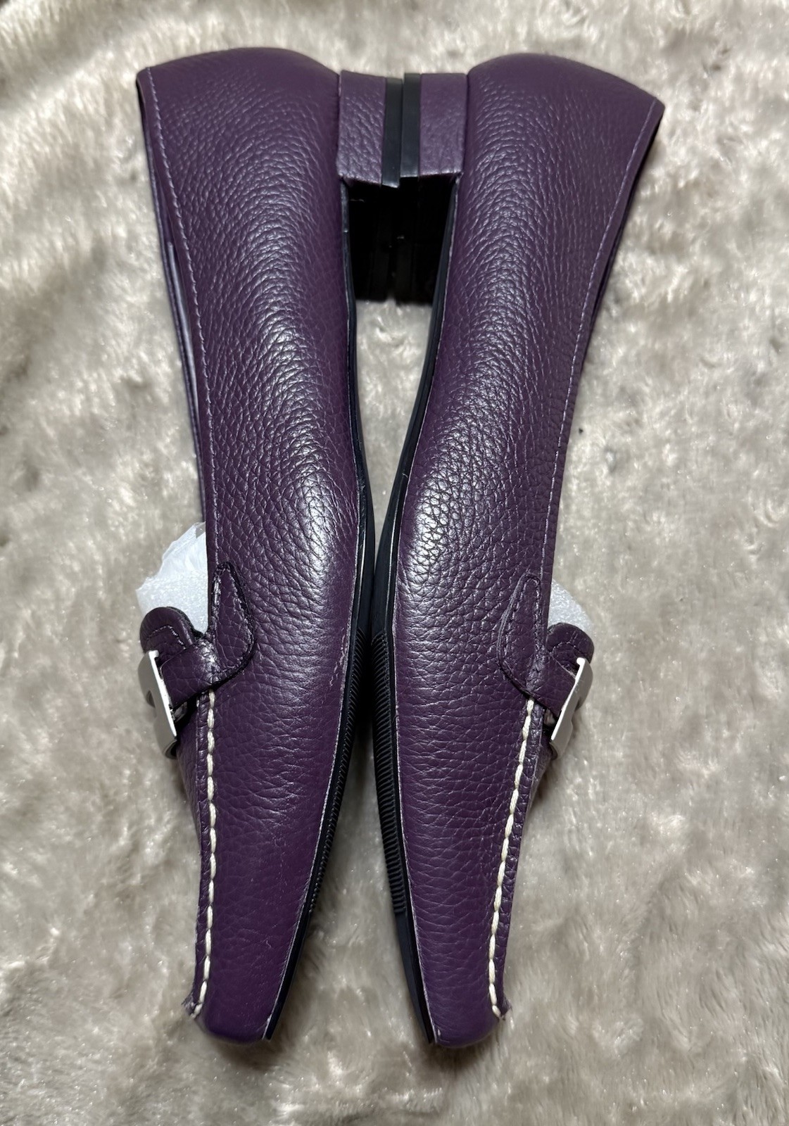 Cloud Walkers Castle Deep Purple Leather Slip On Comfort Shoes Womens 11W,NEW