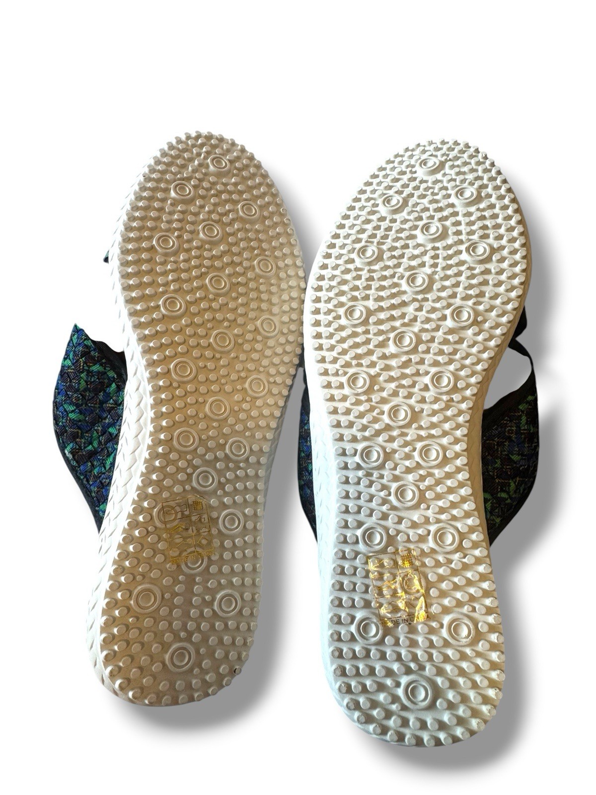 Bernie Mev slide Sandals cross cross multicolor stretch Woven Size US 9 EU 40