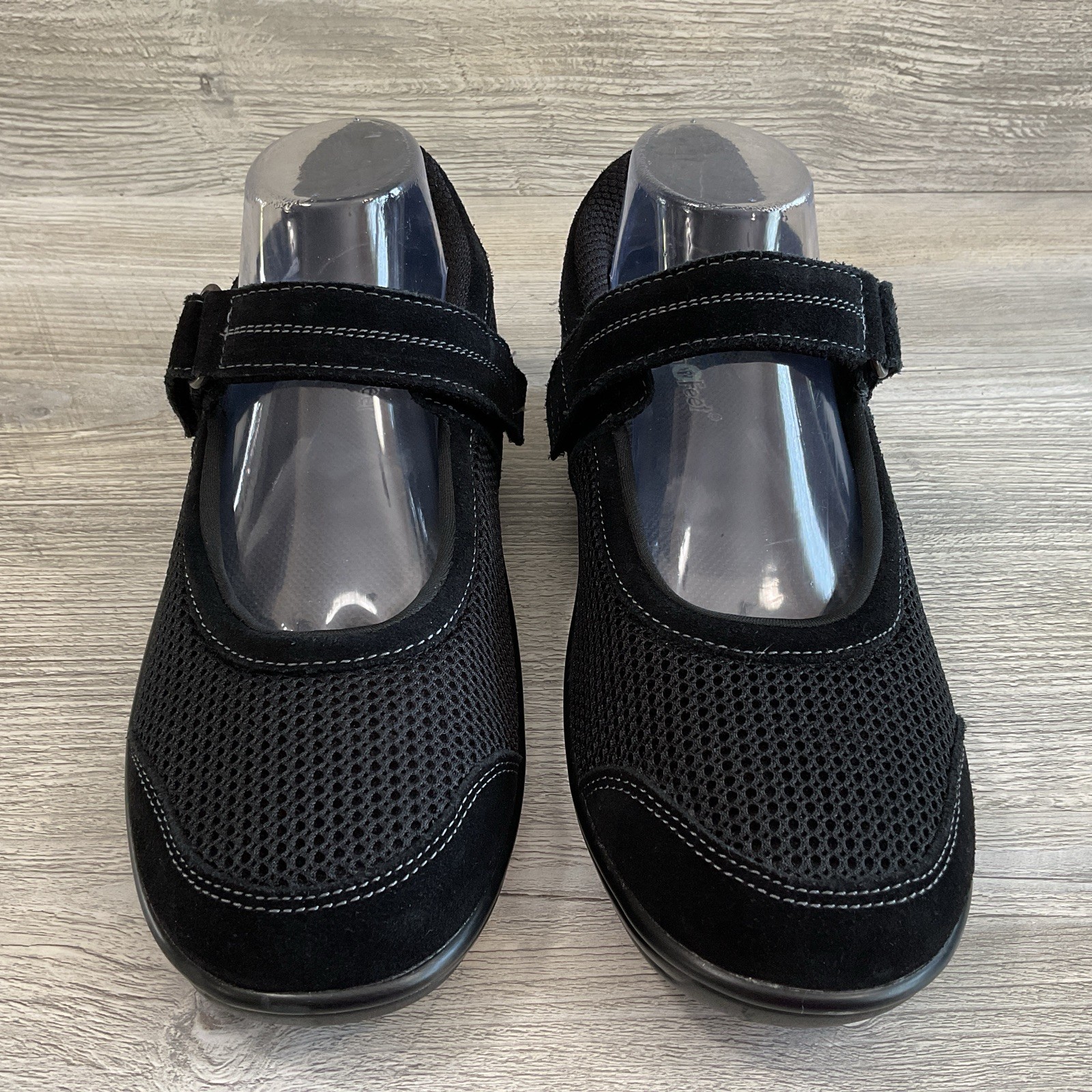 Orthofeet Chattanooga Mary Jane Shoes Women 9.5B Black Leather Mesh Orthotic 851