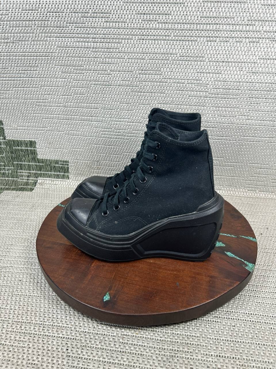 Converse Shoes Womens Size 6.5 Converse Chuck 70 De Luxe Black Wedge Sneaker