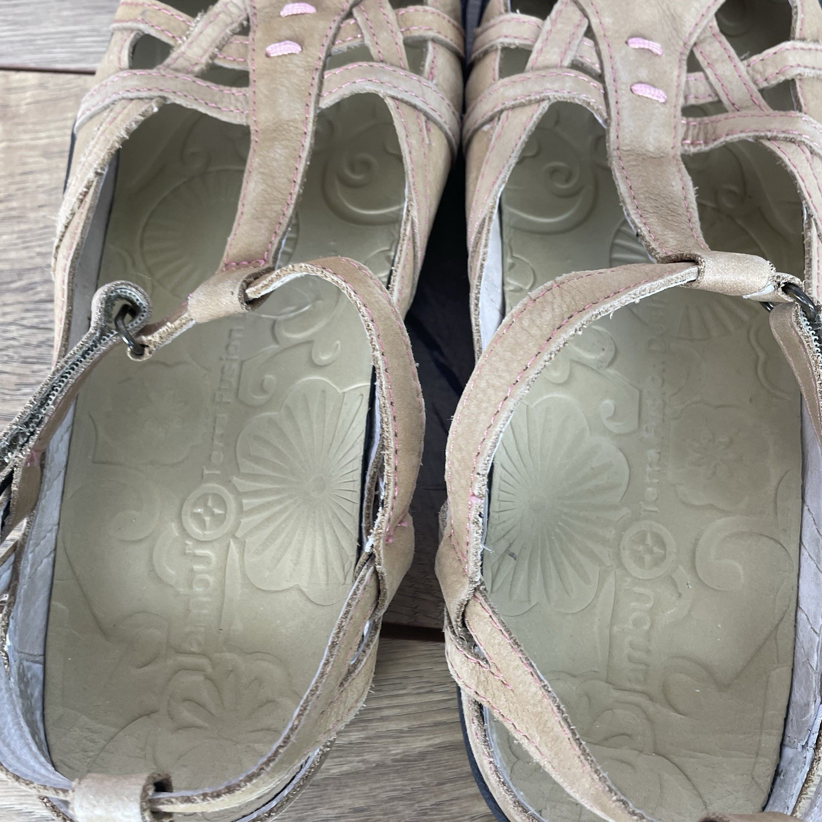 JAMBU TERRA FUSION DESIGN ~ MARY JANE BROWN LEATHER CASUAL COMFORT SHOES ~ 10M