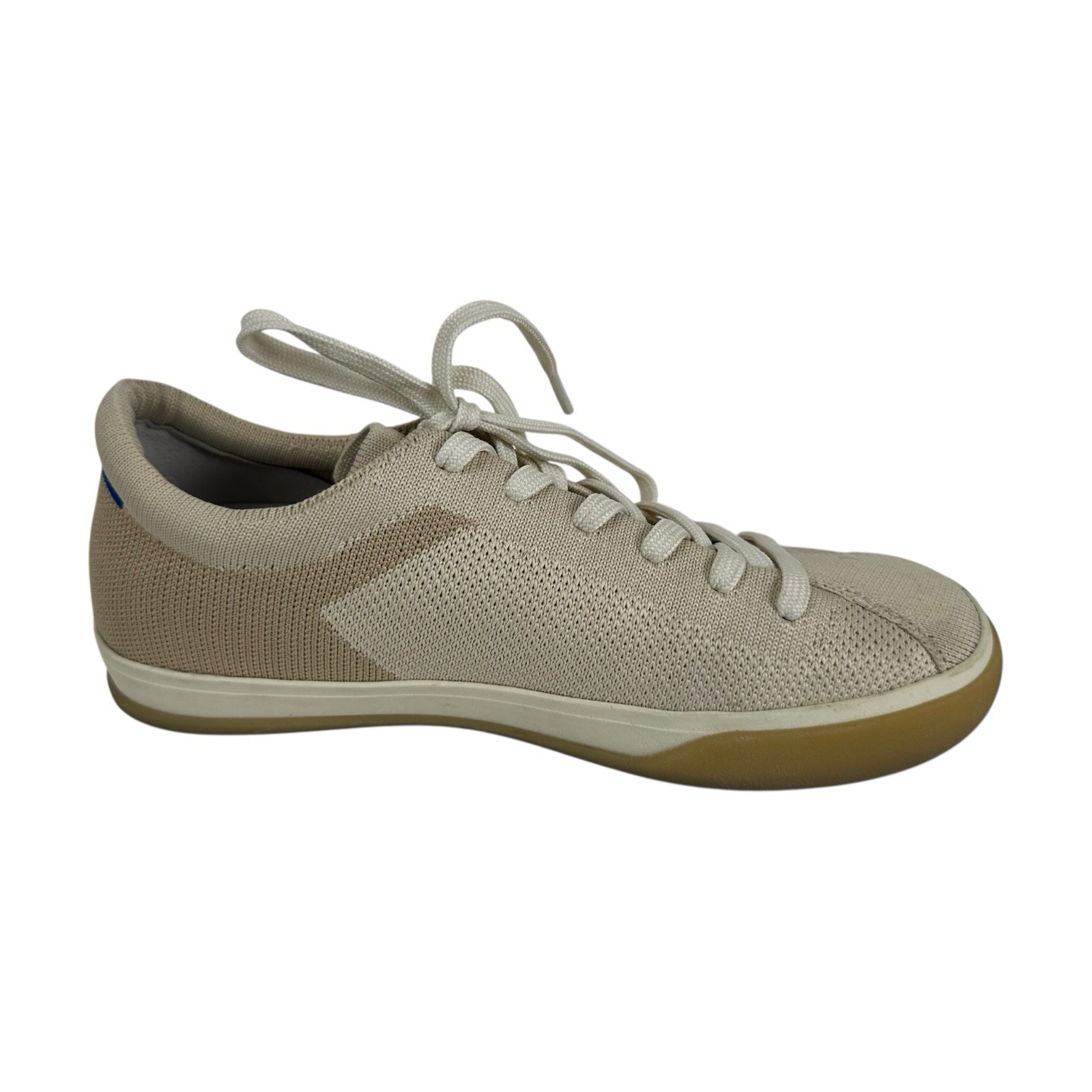 Rothy’s Knit Lace Up Sneaker Women Size 7 Cream Washable Sustainable Comfort