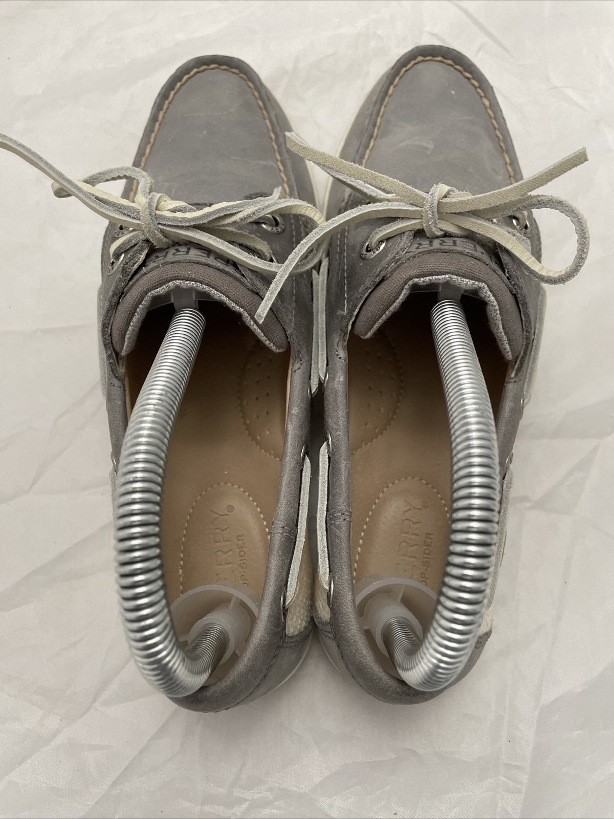 Sperry Top Sider Boat Shoes Womens 6 Koifish Grey Lace Up Comfort Low STS85813