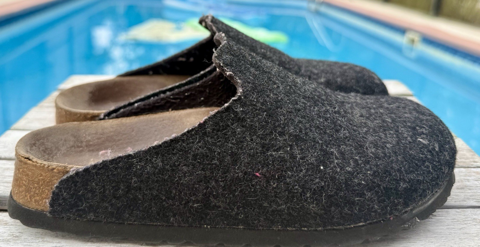 BETULA Birkenstock Gray Wool Felt Mule Shoes Women’s Size 7