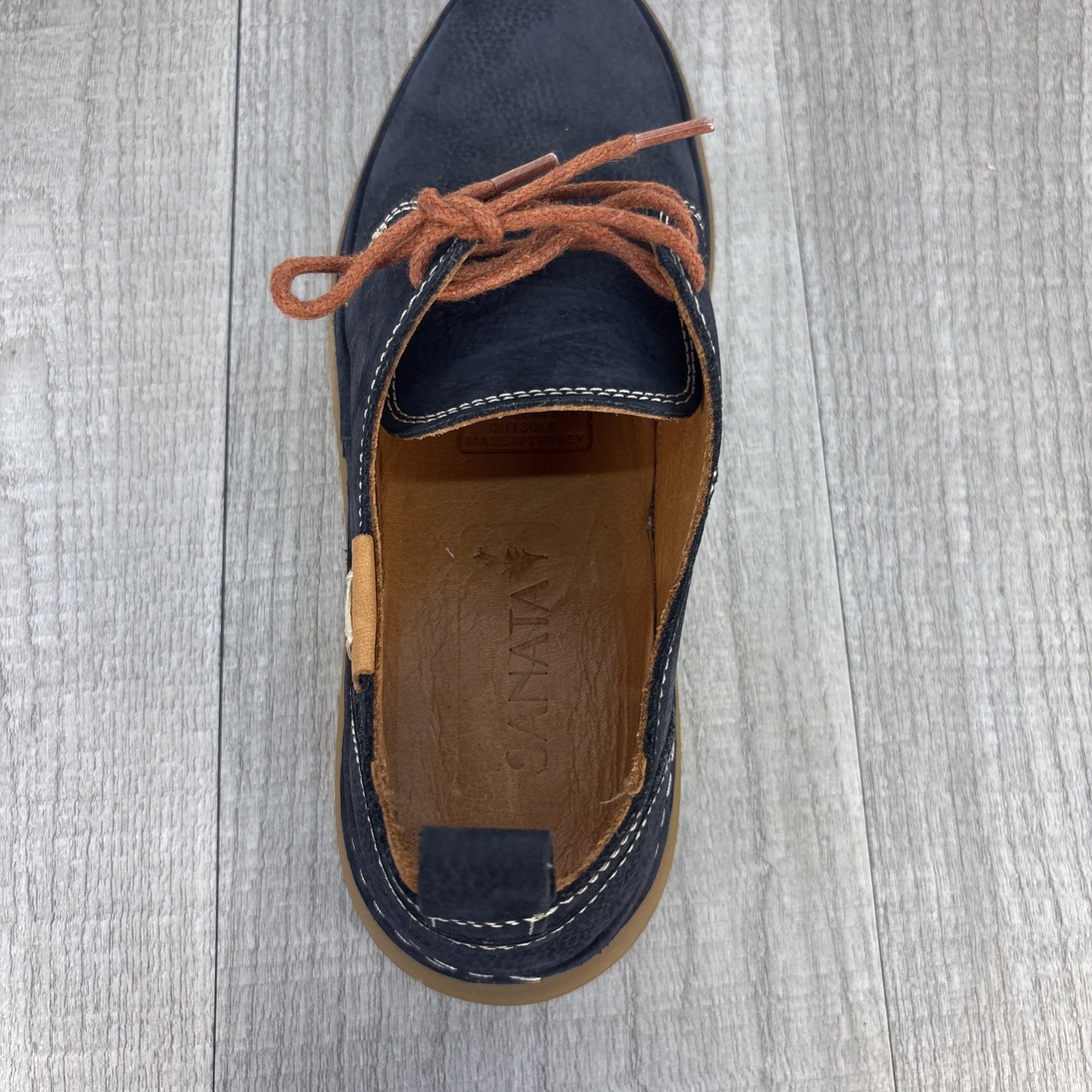 Sanata Navy Leather Lace Up Comfort Shoes Women’s 7