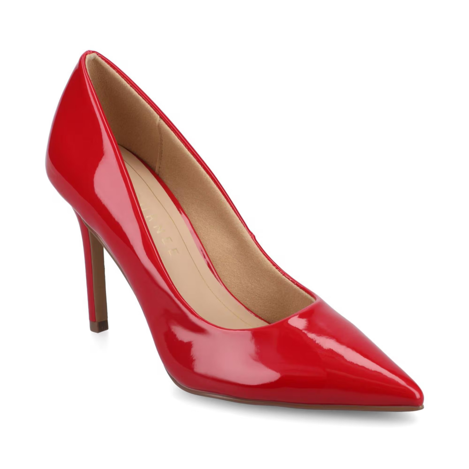Women’s Journee Collection Venus Pointed Toe Stiletto Pumps Red Patent