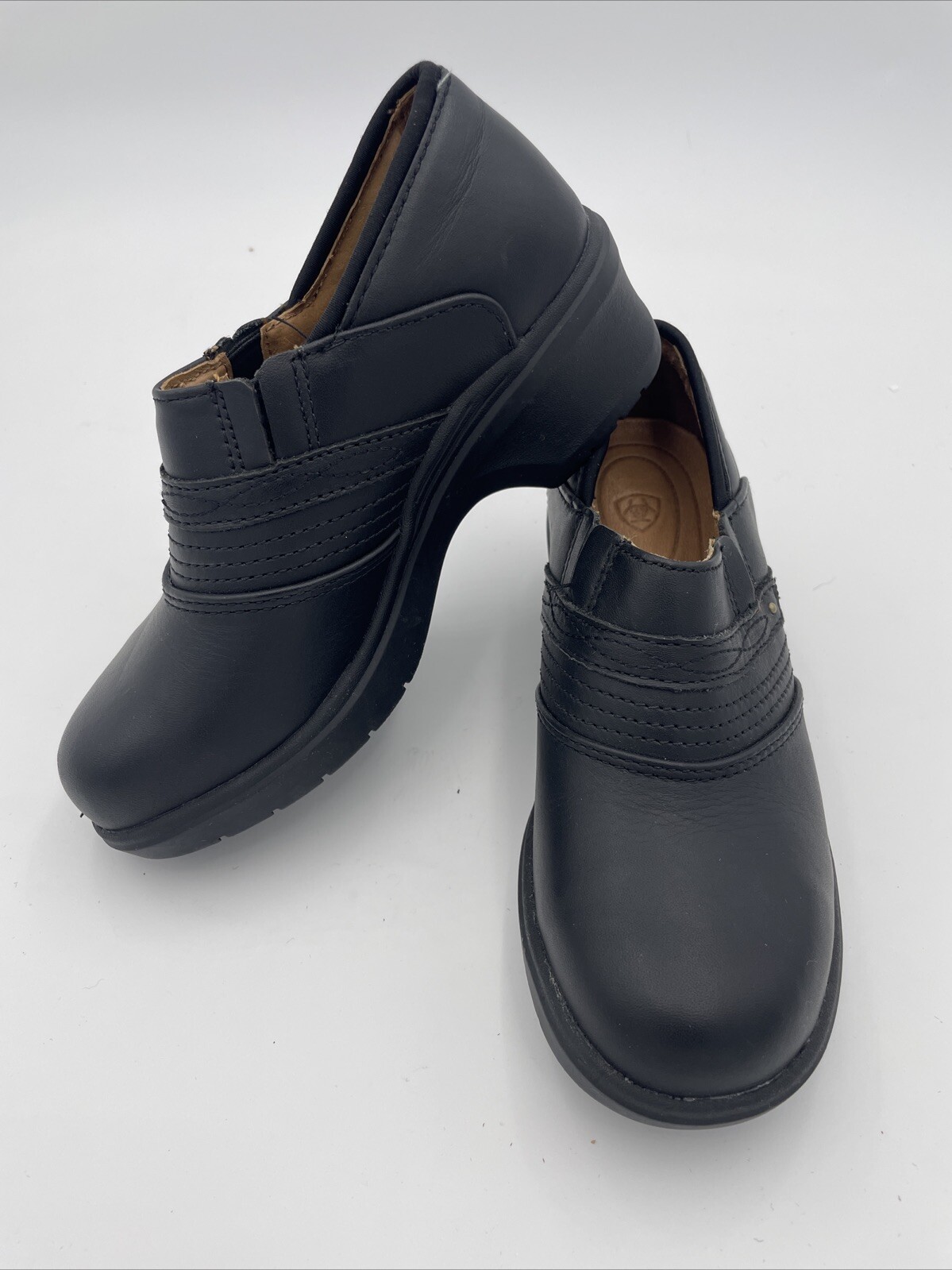 Ariat Safety Clog Composite Steel Toe Slip Resistant Leather Work Shoe Sz 5.5B