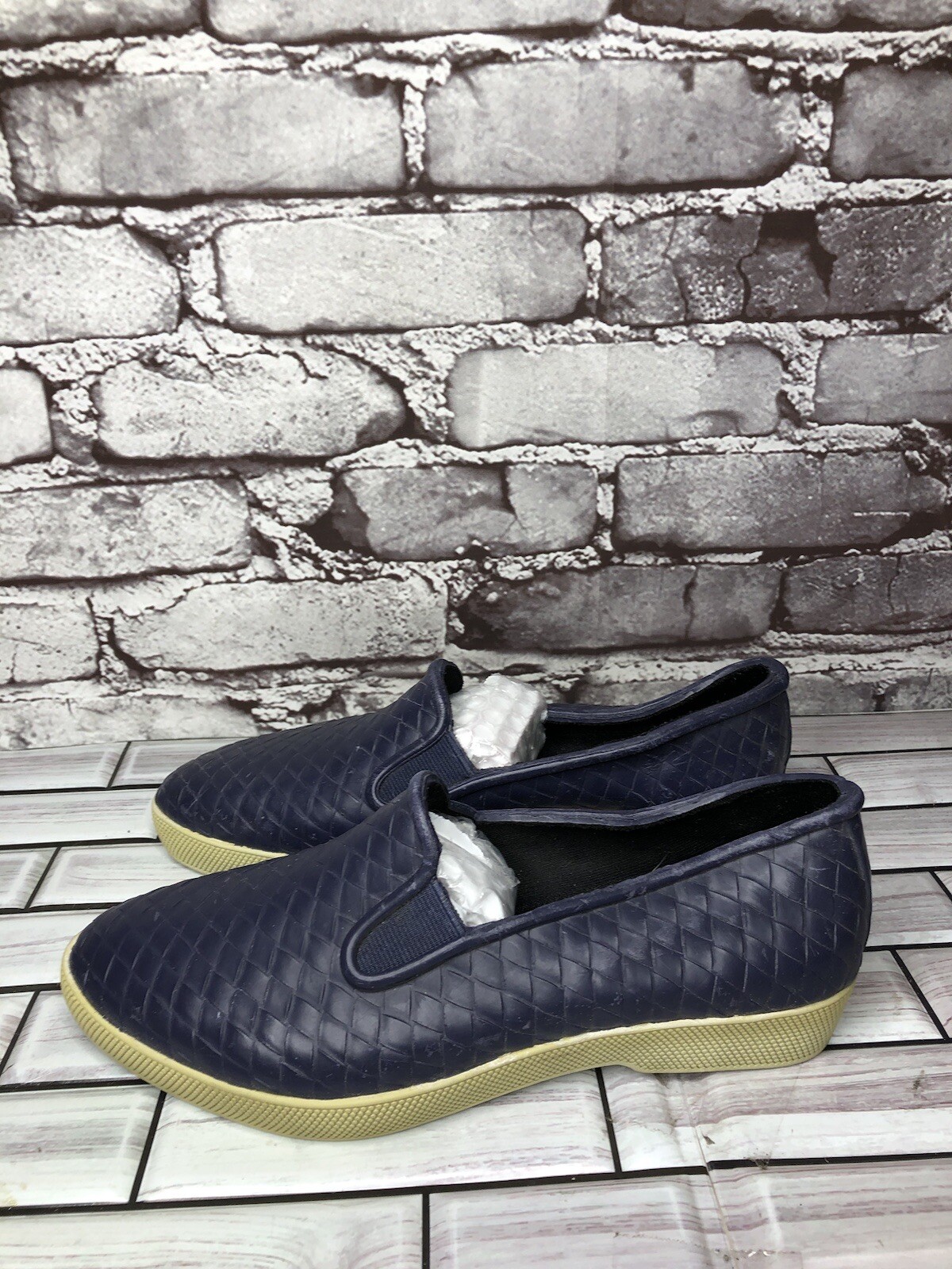 Cougar Blue Woven Leather Waterproof Slip On Casual Shoes Women’s Sz 7M US/38EU