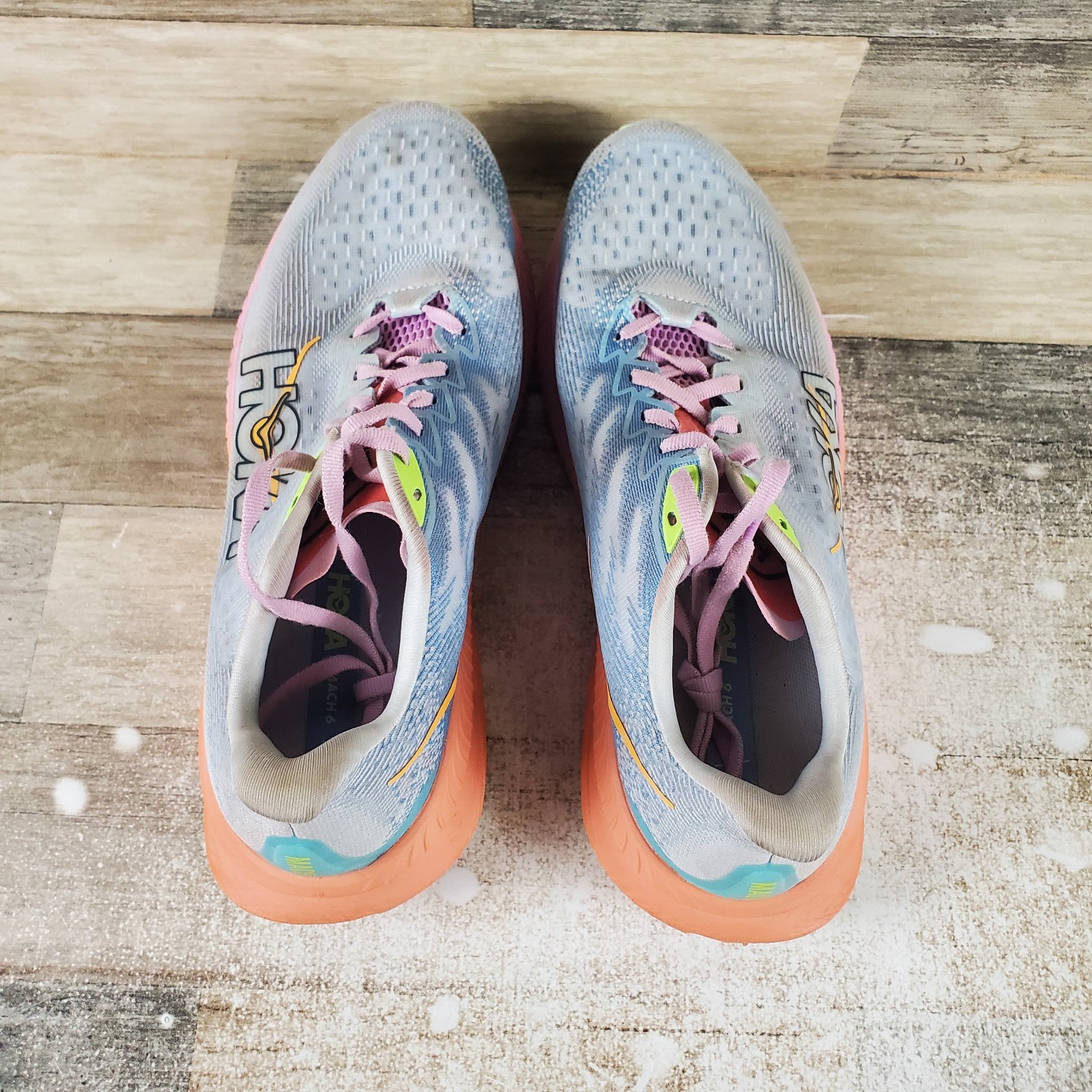 Hoka One One Mach 6 Womens Shoes Sz 11 B Illusion Dusk Mesh Lace Up Sneakers