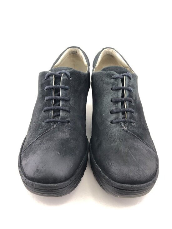 Fly London Yumi Black Suede Leather Wedge Shoes EUR 39 Womens Size 8-8.5