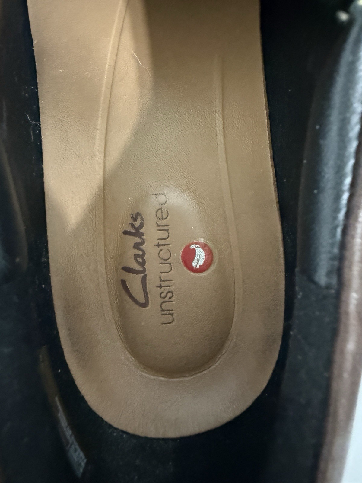 Clarks Unstructured Women’s Brown Leather Slip-on Cushion Soft Shoes, 6M