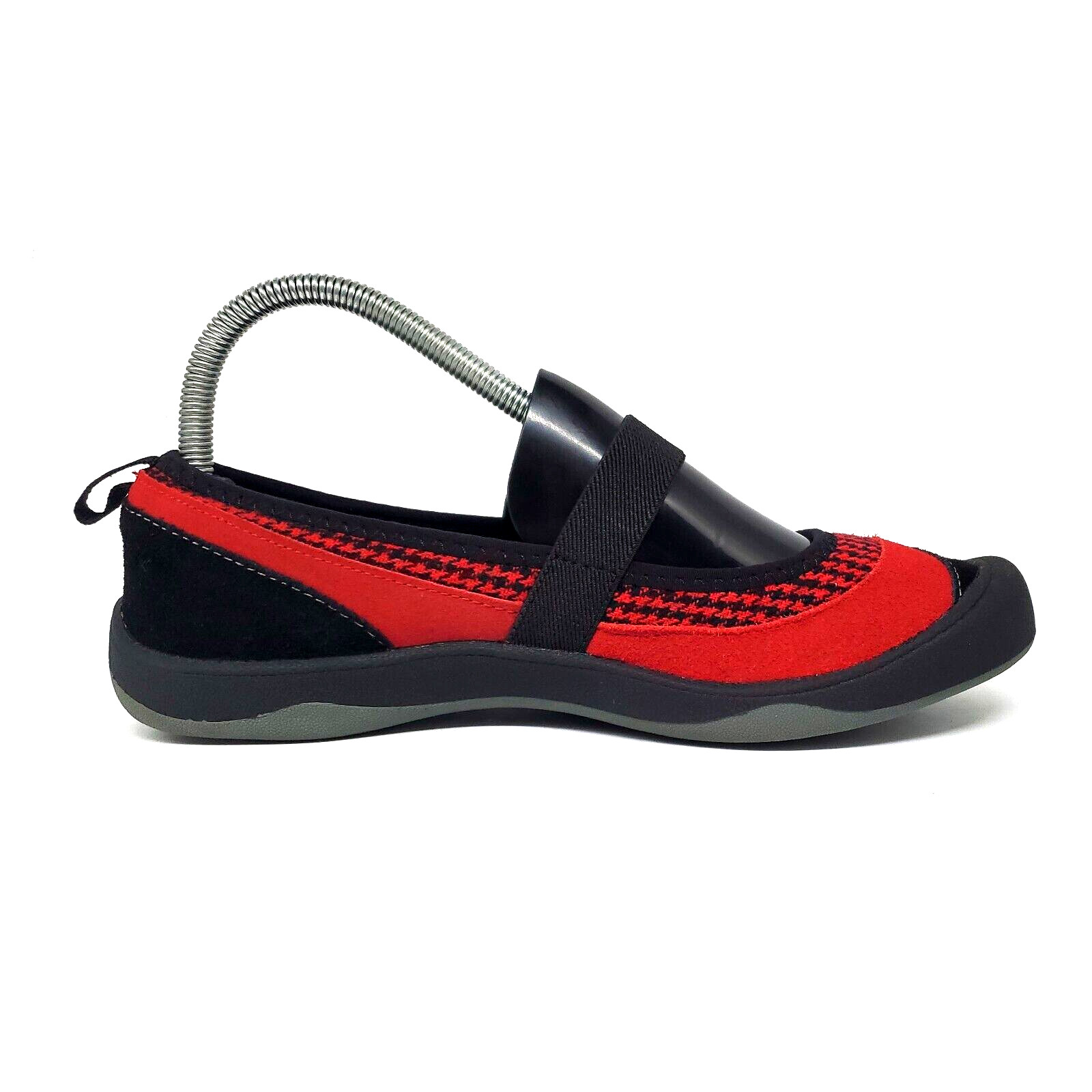Terrain by Khombu Ingrid Red/Black Leather/Fabric Hiking Walking Shoes Size 8M