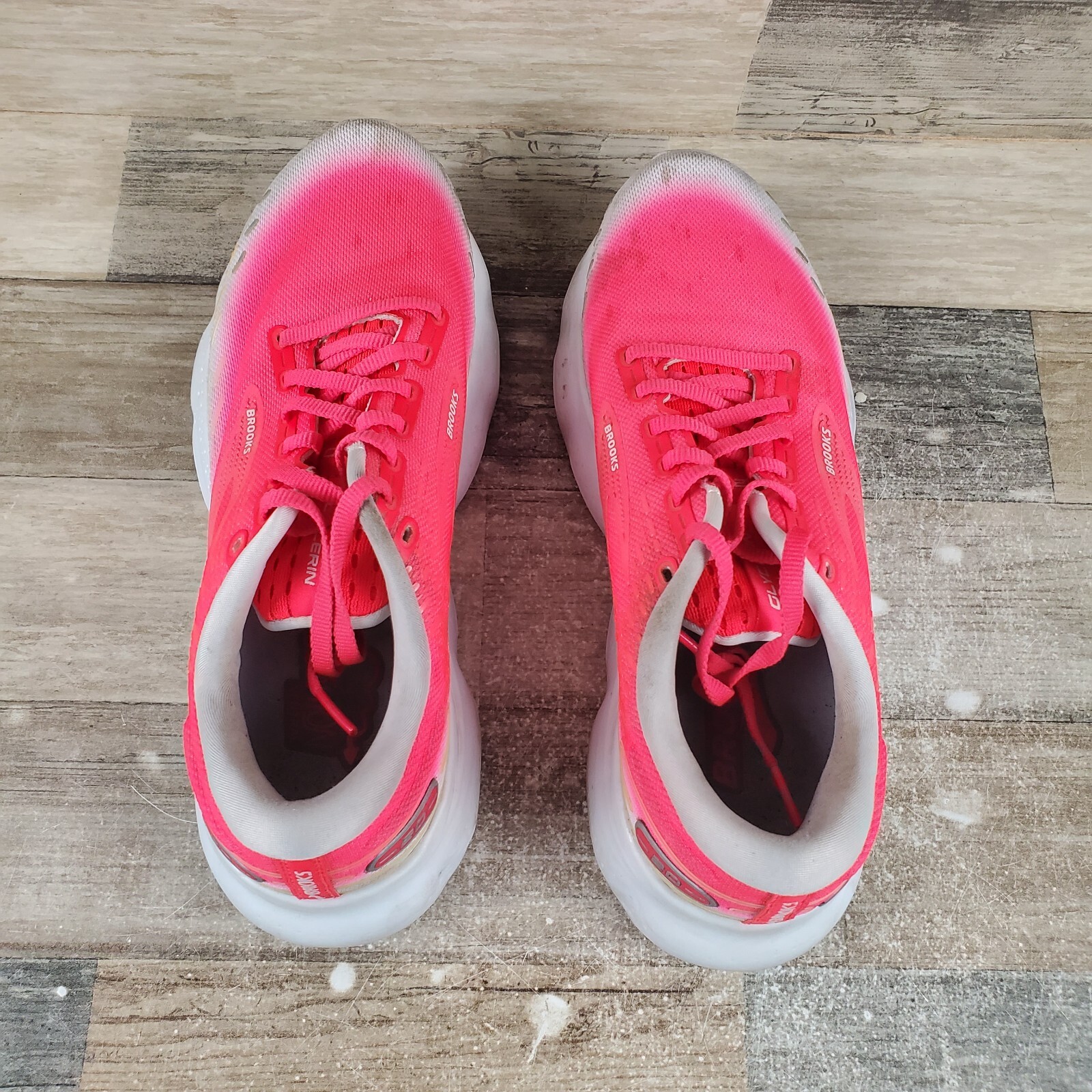 Brooks Glycerin 20 Womens Shoes Sz 10 B Diva Pink lilac White Lace-Up Sneakers