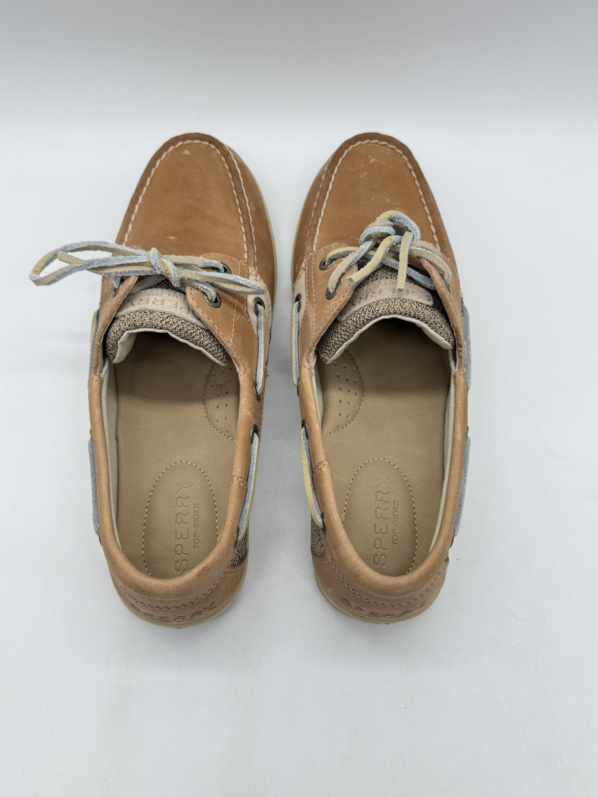 Sperry Women’s Koifish Linen Oats Boat Shoes – Tan – Size US 7.5 – STS95589