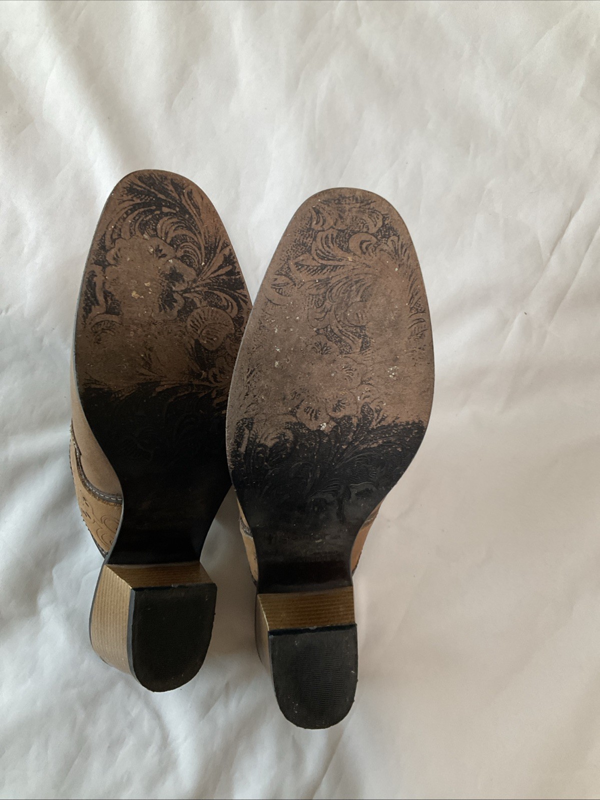 Sonora Women’s Western Mule Clogs Brown Leather Embroidered Slip On Size 6