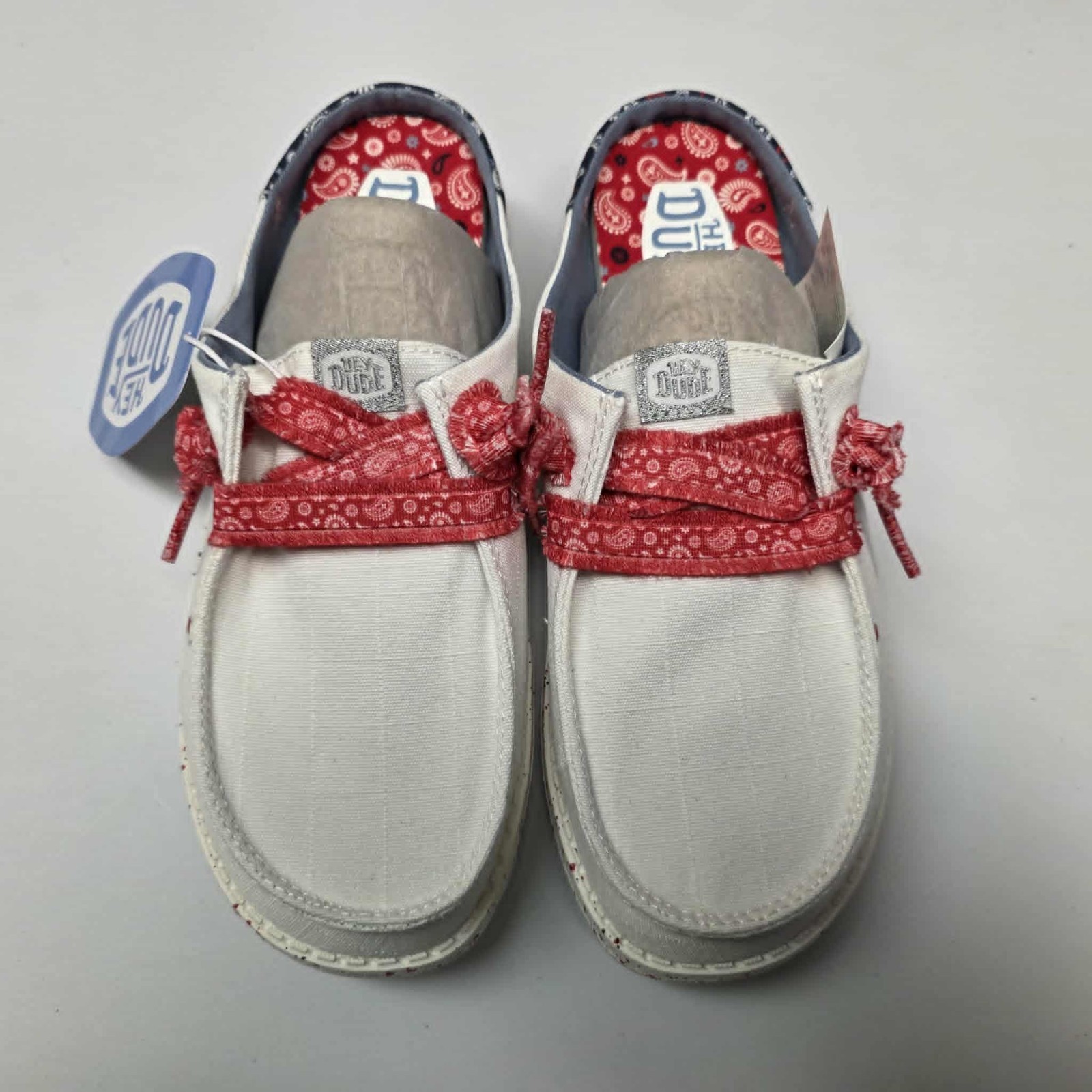 Hey Dude Women’s Wendy Slip Americana Paisley White/Multi NIB! 2026