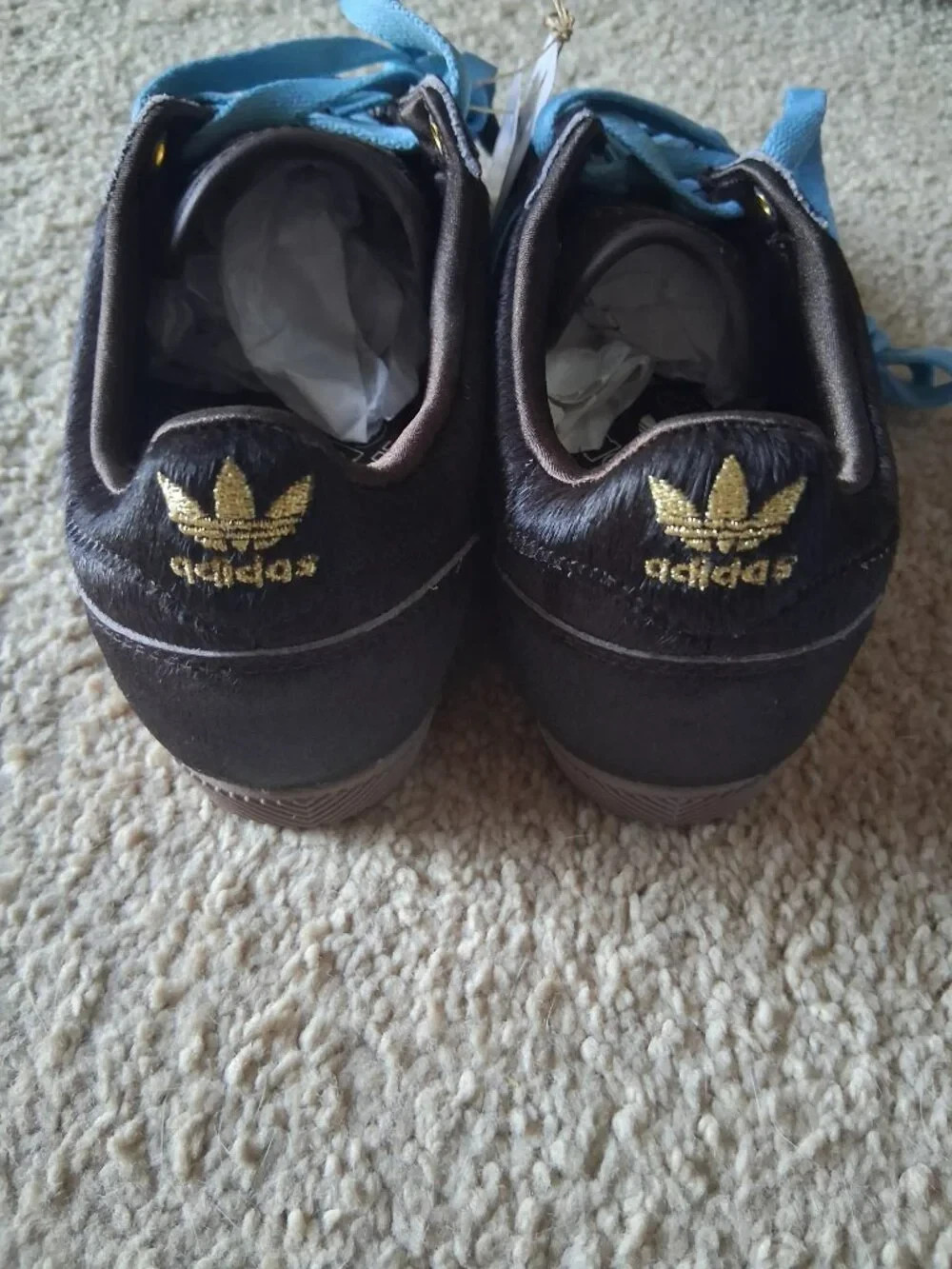 Adidas Japan Lace Up Womens Pony Hair Brown Sneakers Casual Shoes JS4028 Sz 5