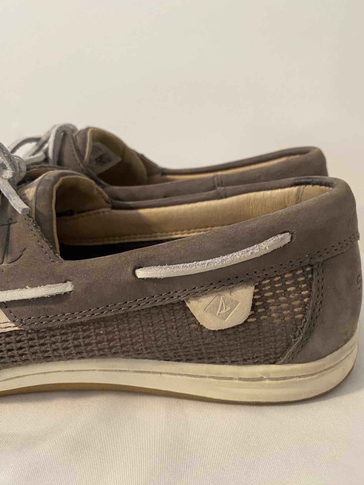 Sperry Womens Koifish Mesh in Gray Size 11 Boat Dock Lace Up Sts83159 Suede