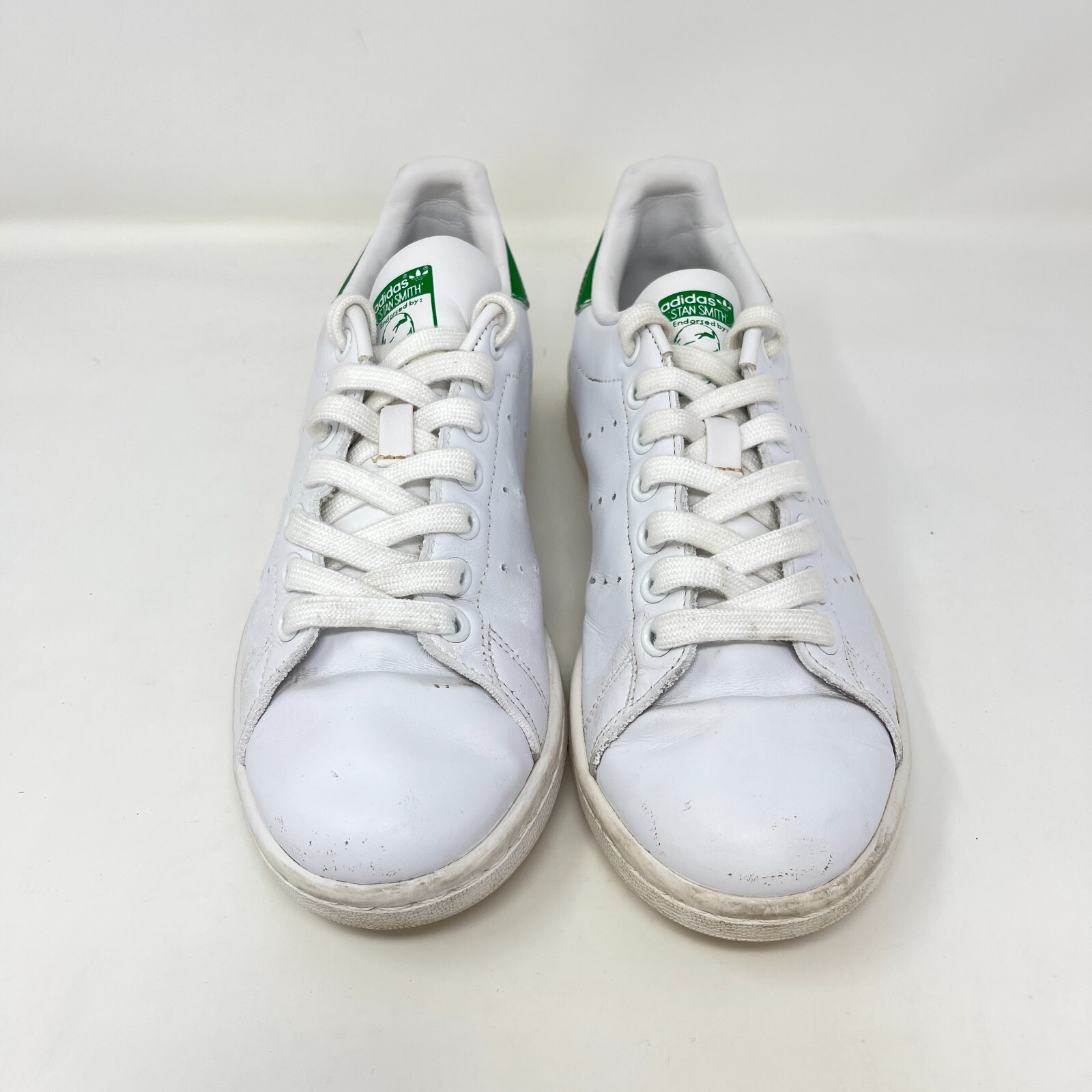 Adidas Stan Smith Classic White Green Leather Comfort Shoes Women’s Size 7.5