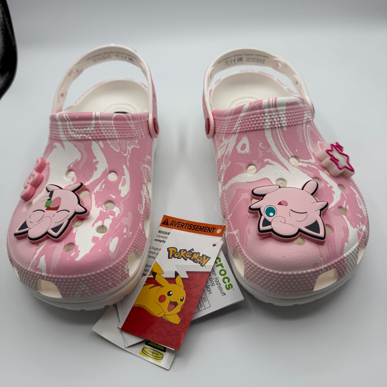 Crocs JigglyPuff Pink/Multicolor Classic Crocs M8/W10 NWT Lights Up/Glow (B-46)