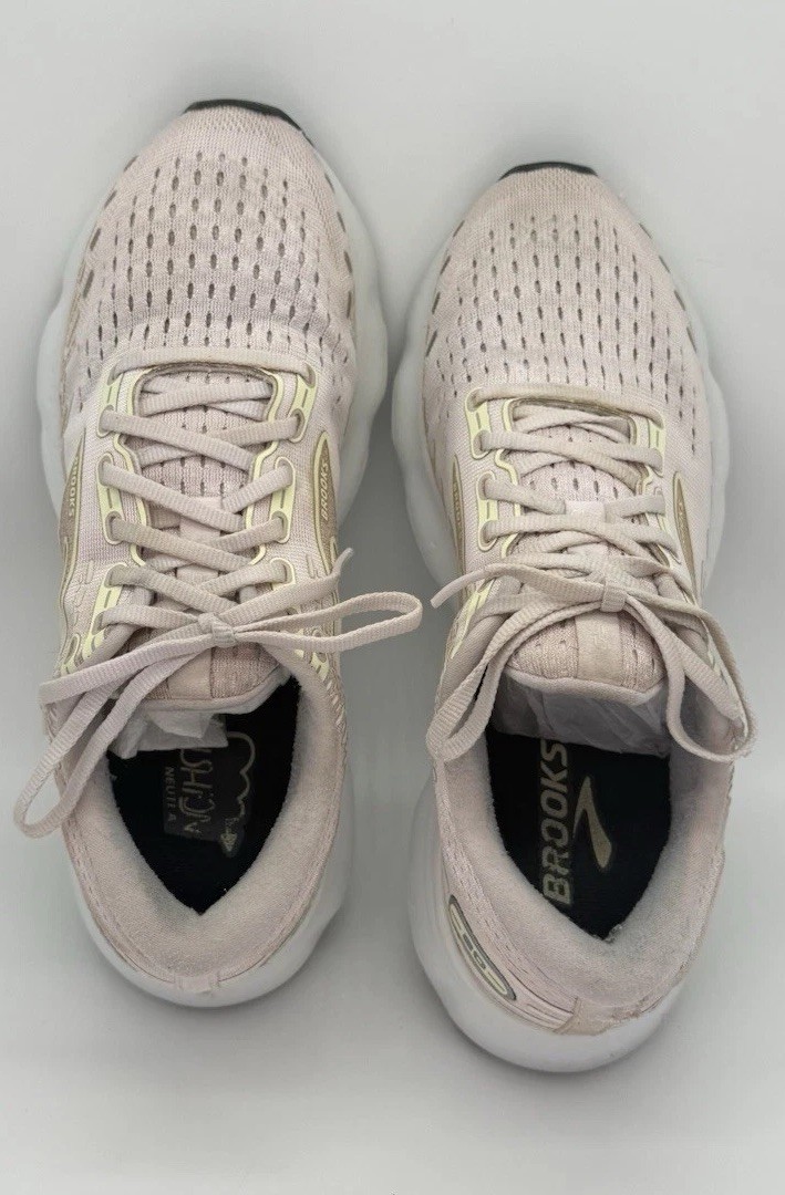 Brooks Glycerin GTS 20 Womens Sz 10.5 B Light Pink Running Shoes Sneakers -Read
