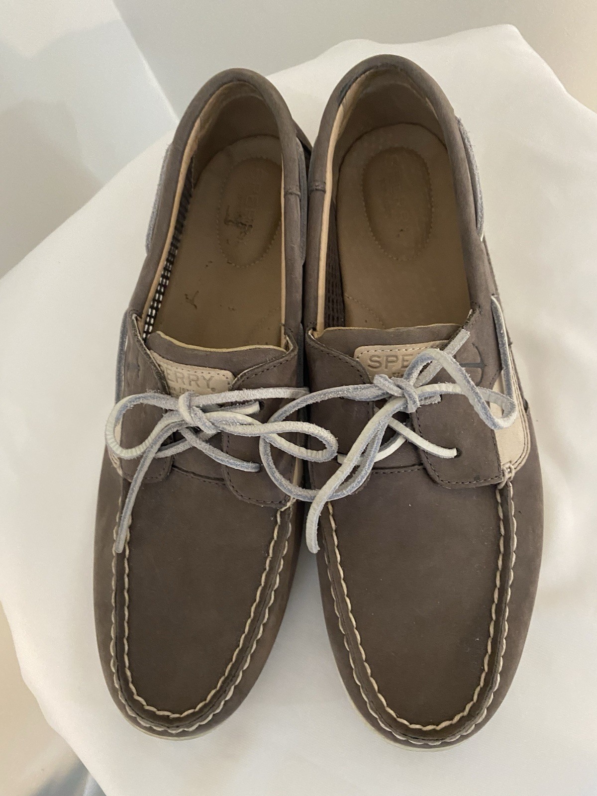 Sperry Womens Koifish Mesh in Gray Size 11 Boat Dock Lace Up Sts83159 Suede