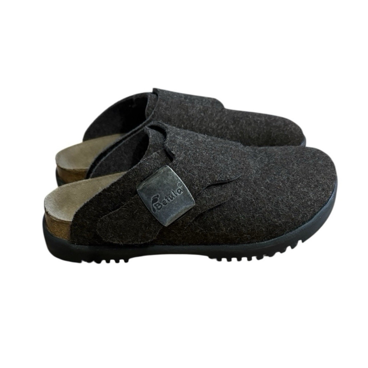 Birkenstock Boston Betula brown wool felt clogs Women’s Size 8