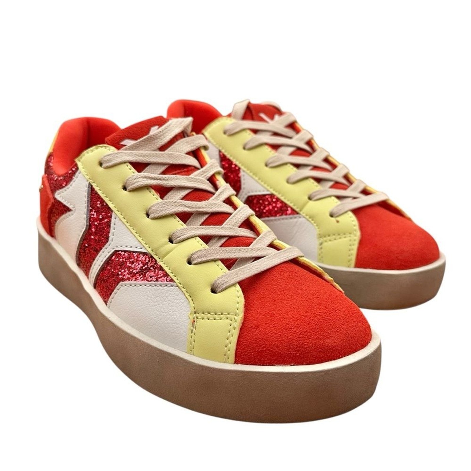 Culture of Brave COB Wing Play Hi Star Glitter Platform Sneakers Size 8 8.5