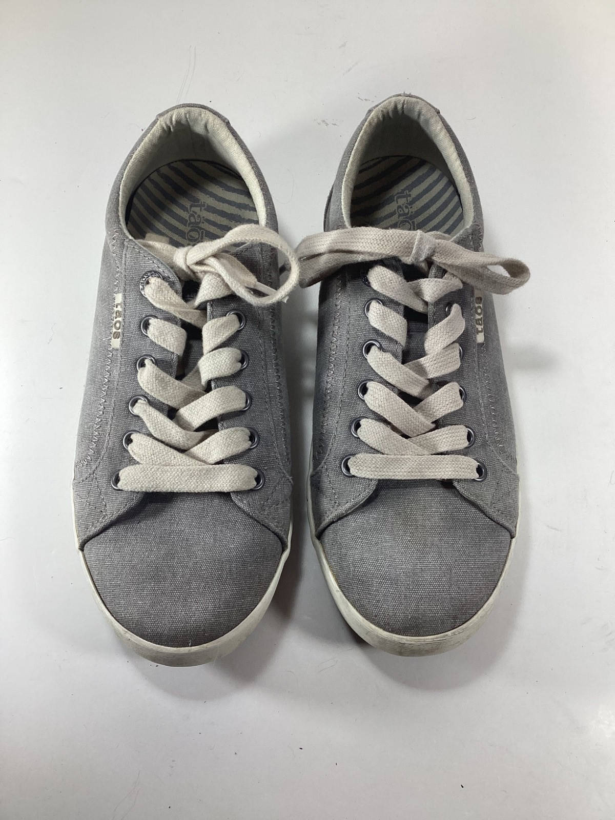 Taos Star Charcoal Washed Canvas Sneakers Gray Casual Women’s Shoes Size 8 / 39