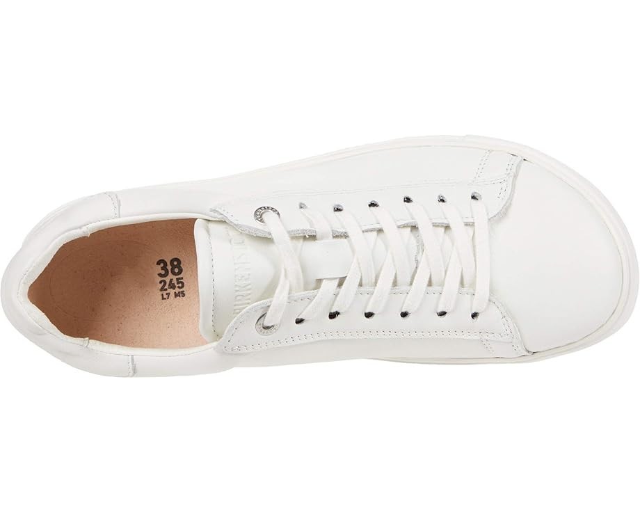 Birkenstock Bend Low Lace Up Sneakers White Leather Womens 10 Mens 8 Narrow Fit