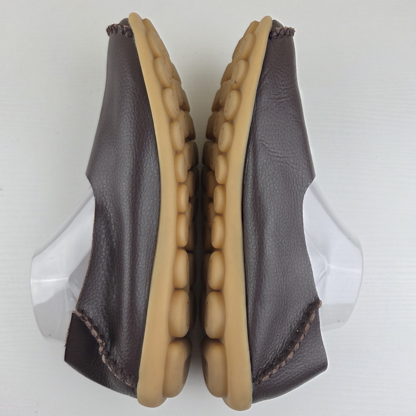 Venus Celia Loafer Wmns Brown Leather Comfort Walking Flat Shoe US 11.5 EU 42