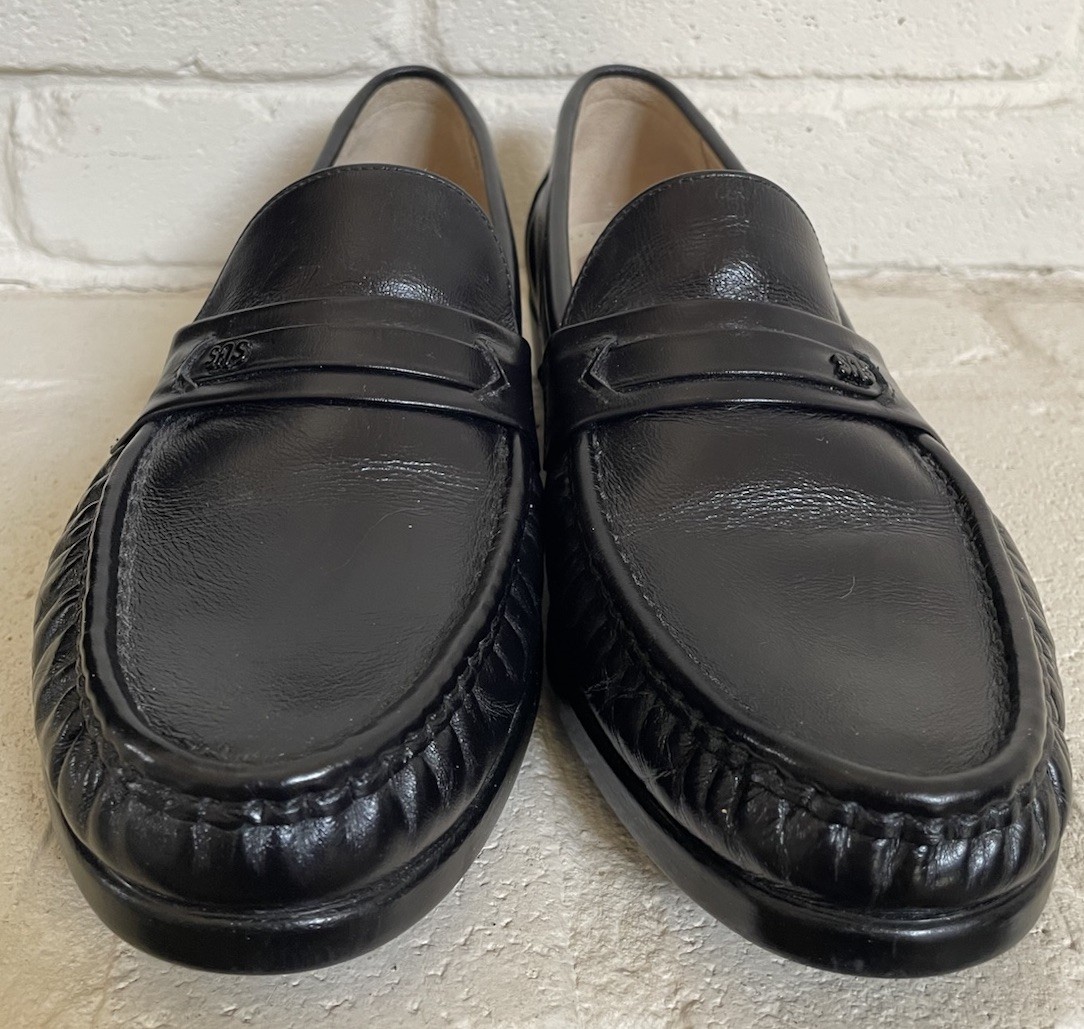 SAS Handsewn Black Leather Loafer Shoes Classic Comfort Slip On Mens Size 11