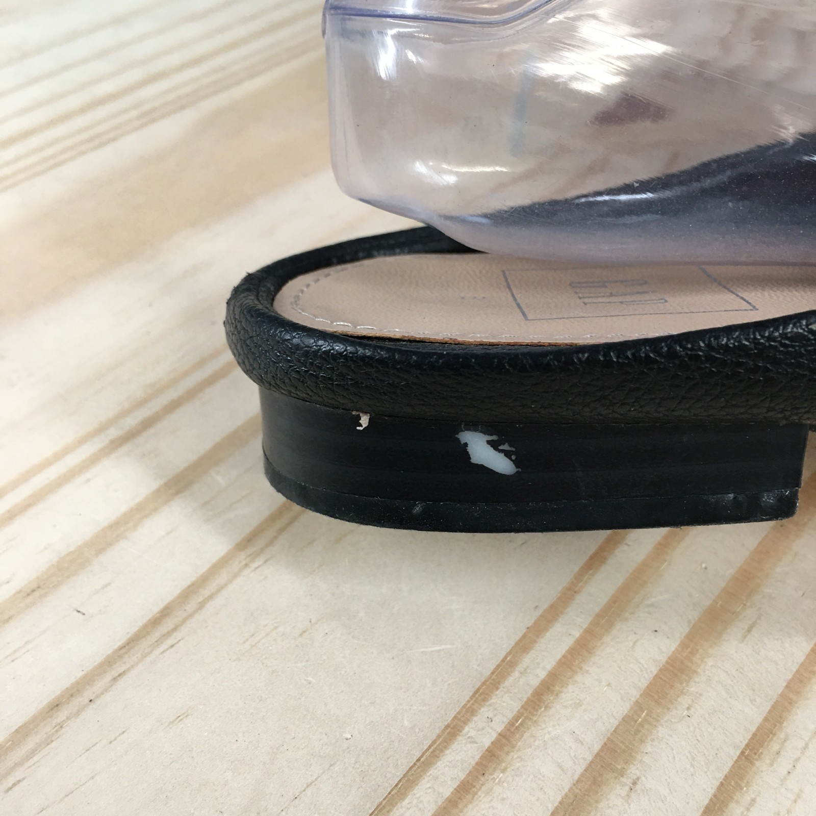 GAP Shoes Womens 8 Casual Slip On Almond Toe Flat Mules Black Faux Leather