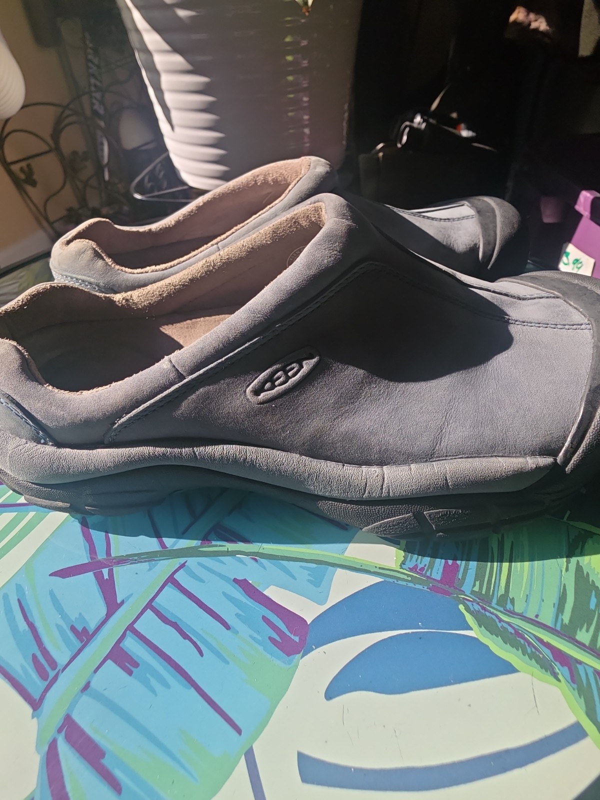 KEEN Women’s Size 9 Leather Slip-On Comfort Casual Mules Clogs Shoes
