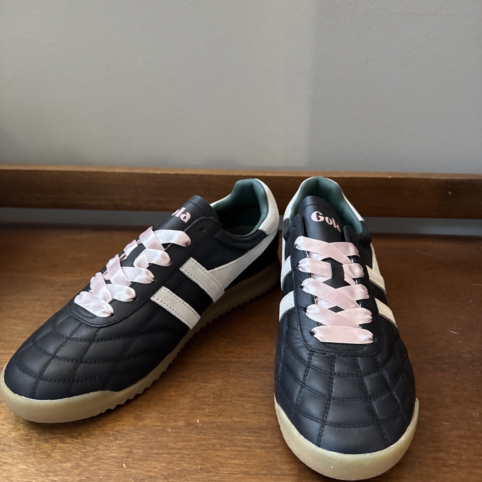 Gola x Anthopologie Stadium Quilted Sneakers Black/Pink/Green Women’s Sz 9.5 NIB