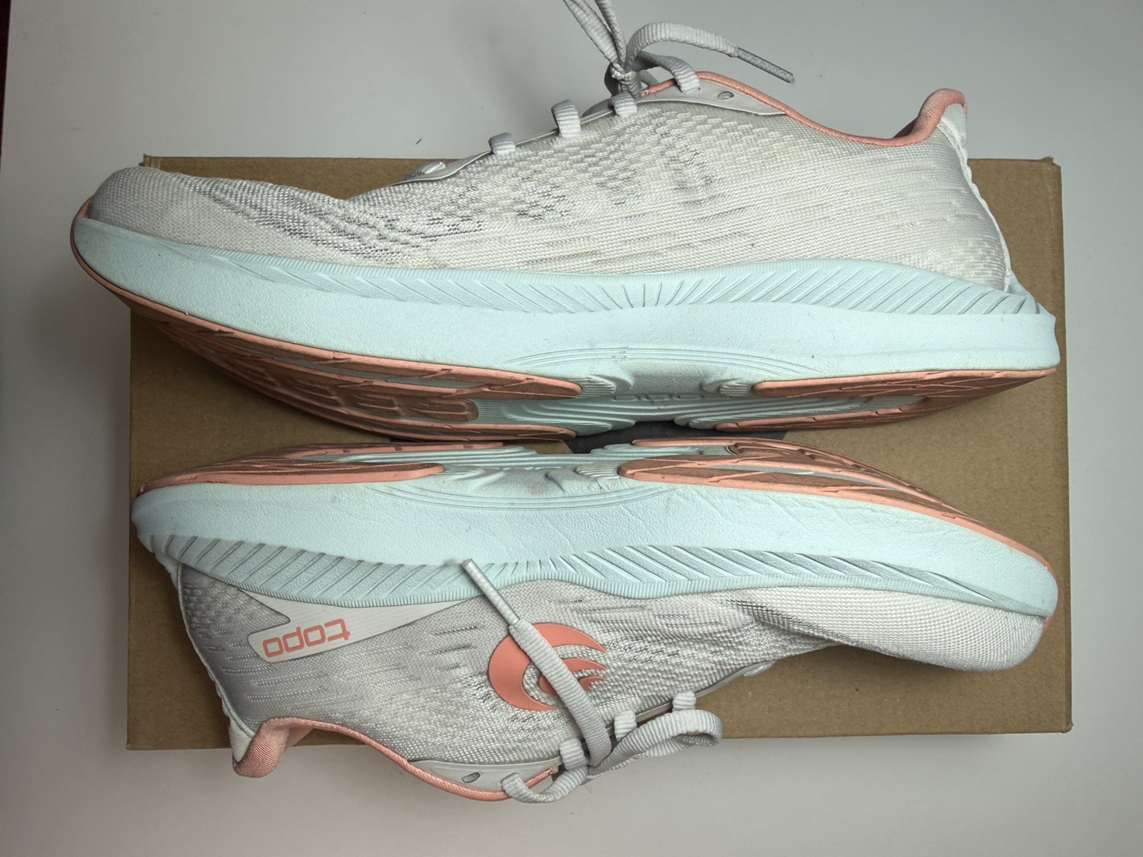 Topo Fli Lyte 5 Running Shoes Womens 8.5 Grey/Sky Lace Up Athletic Sneaker
