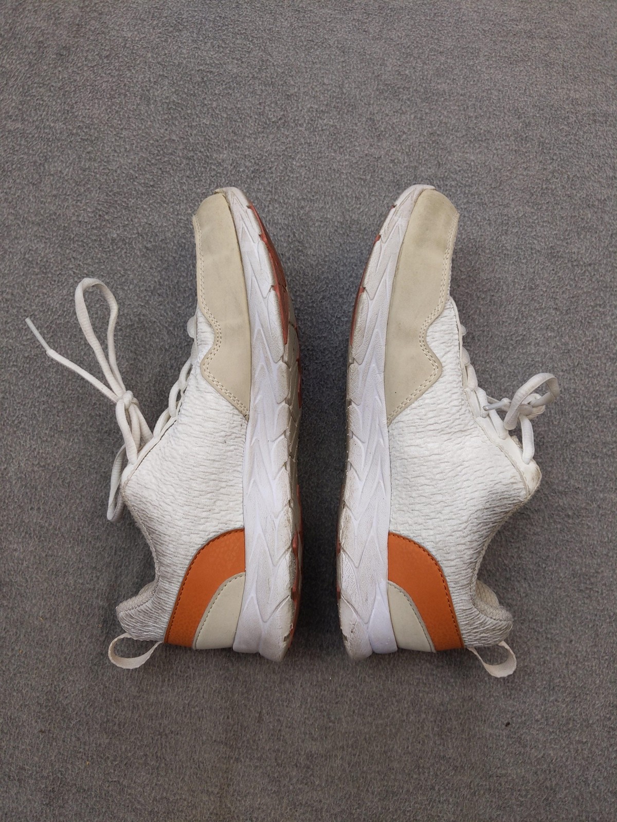 Vionic Shoes Womens Size 7 Wide White Beige Orange Jetta Zip Lace Comfort Arch
