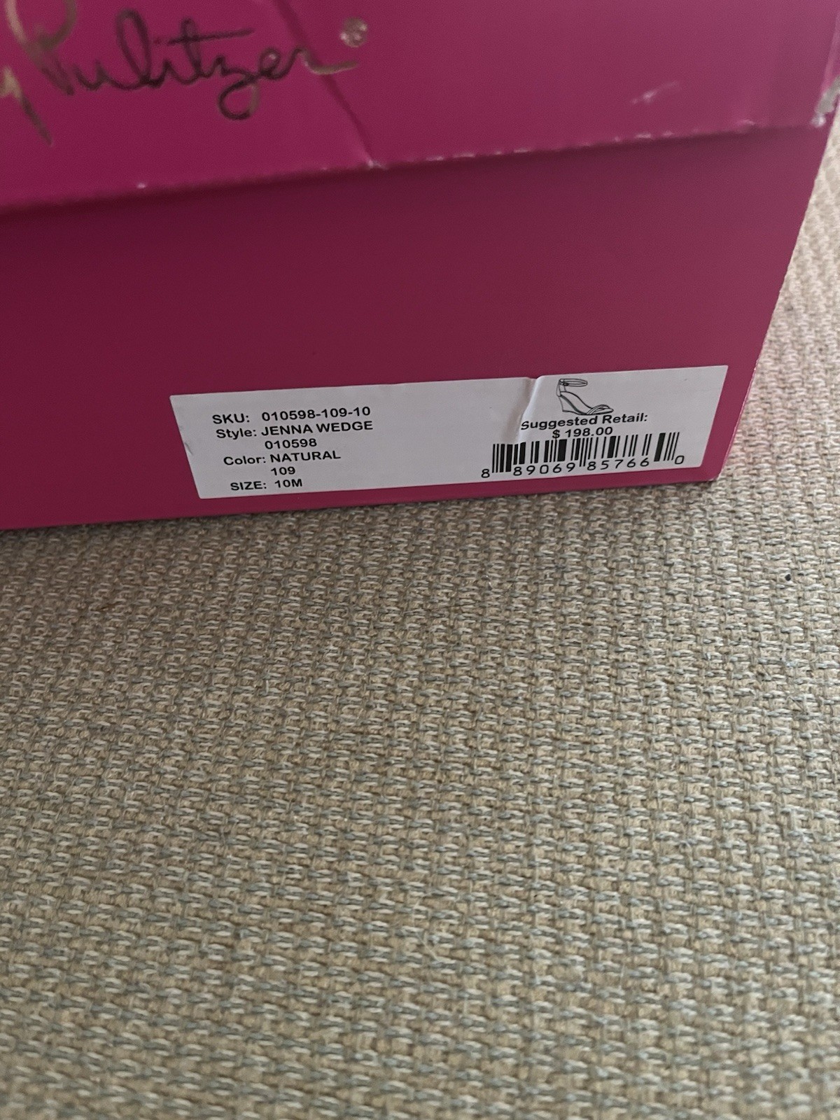 – Lilly Pulitzer Jenna Wedge in Natural Size 10 M