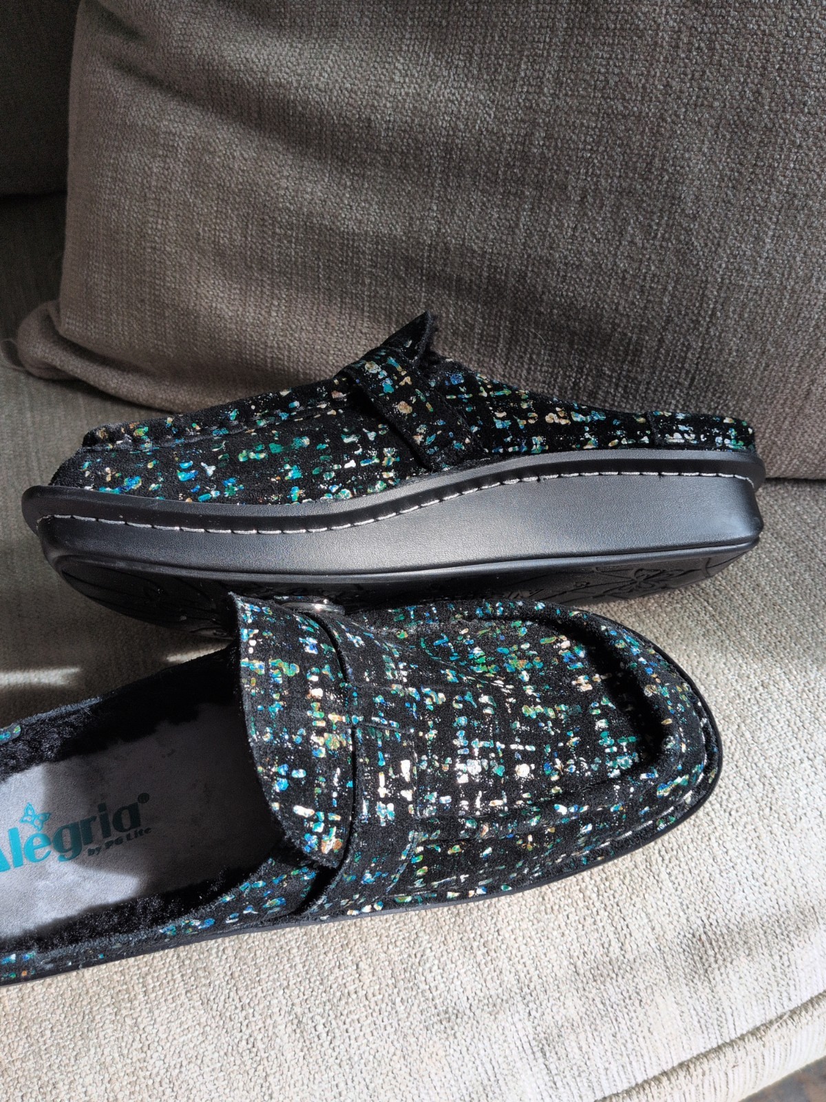 Alegria Brigid Women’s Posh Slip-On Geometric Pattern Mules Size 39 EU