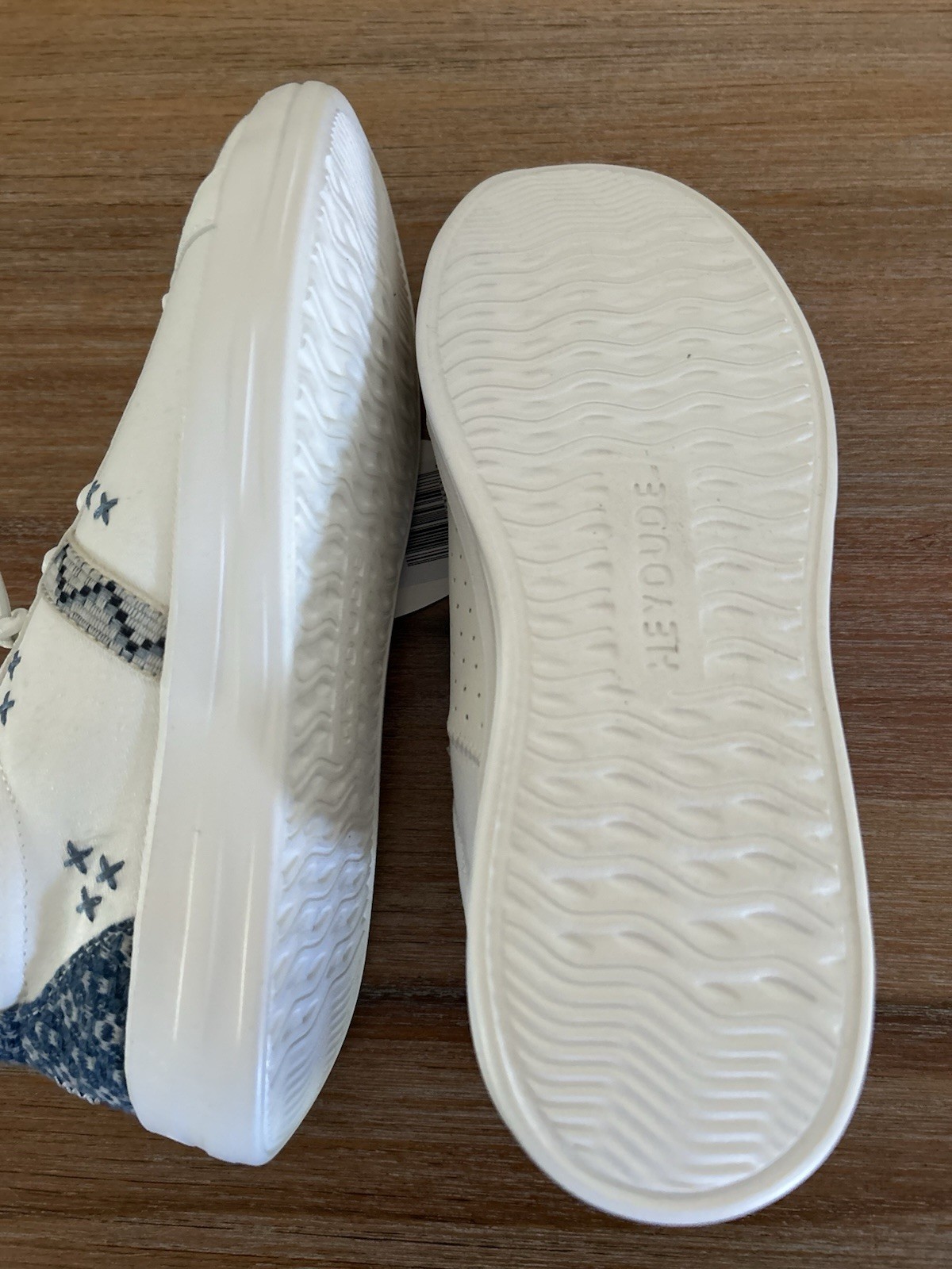 Hey Dude Karina Crafted Boho Casual Shoes White Blue Women’s Size 7