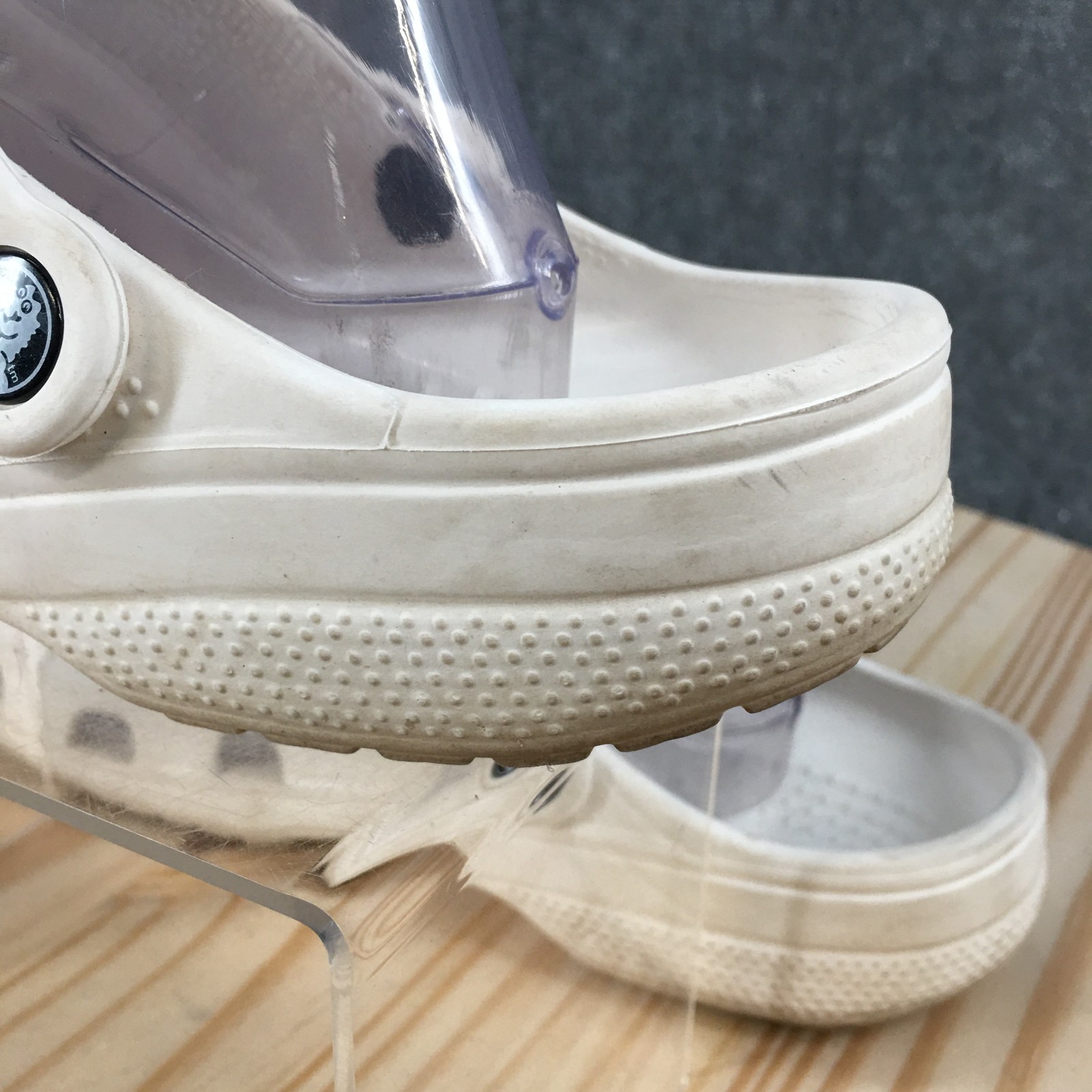 Crocs Classic Baya Clog Shoes Mens 10 Womens 12 Round Toe Low Comfort White