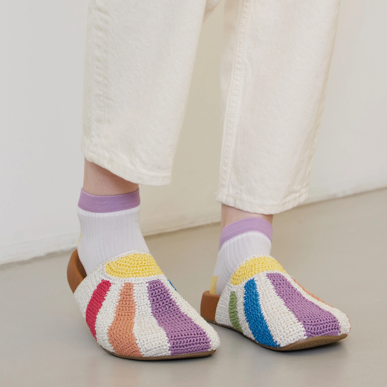 The Sak Bolinas Clog – Hand Crochet – Multi Sunbeam