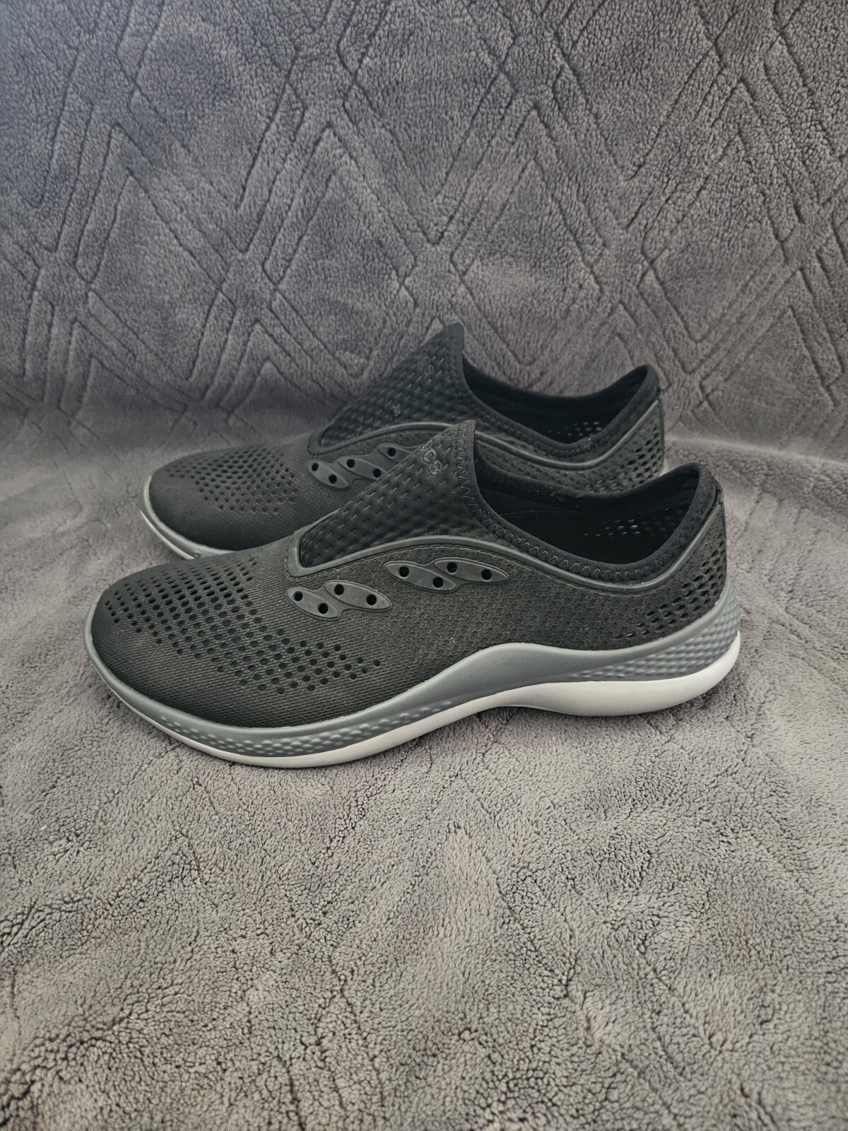 Crocs Literide 360 Pacer Womens Sz 8 Black Lace Up Sneakers Walking Water Shoes