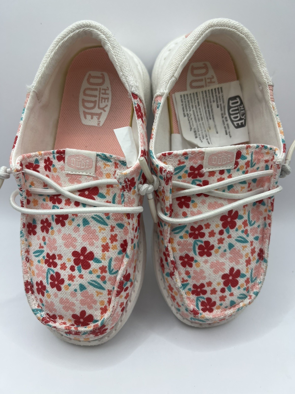 Hey Dude Little Kids Size 10 Cushioned Comfort Shoes Flowers Slip On