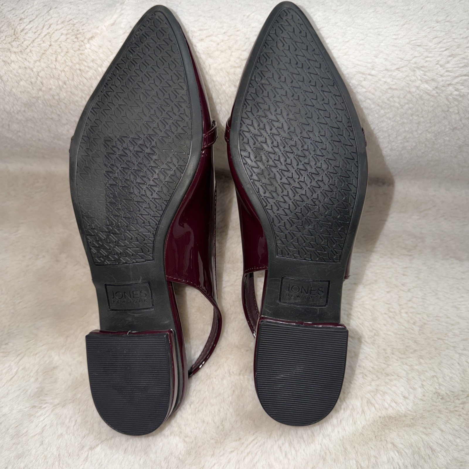 Women’s Jones New York – Quaden Pointed Toe Slingback Flats Burgundy – 6M NWOB