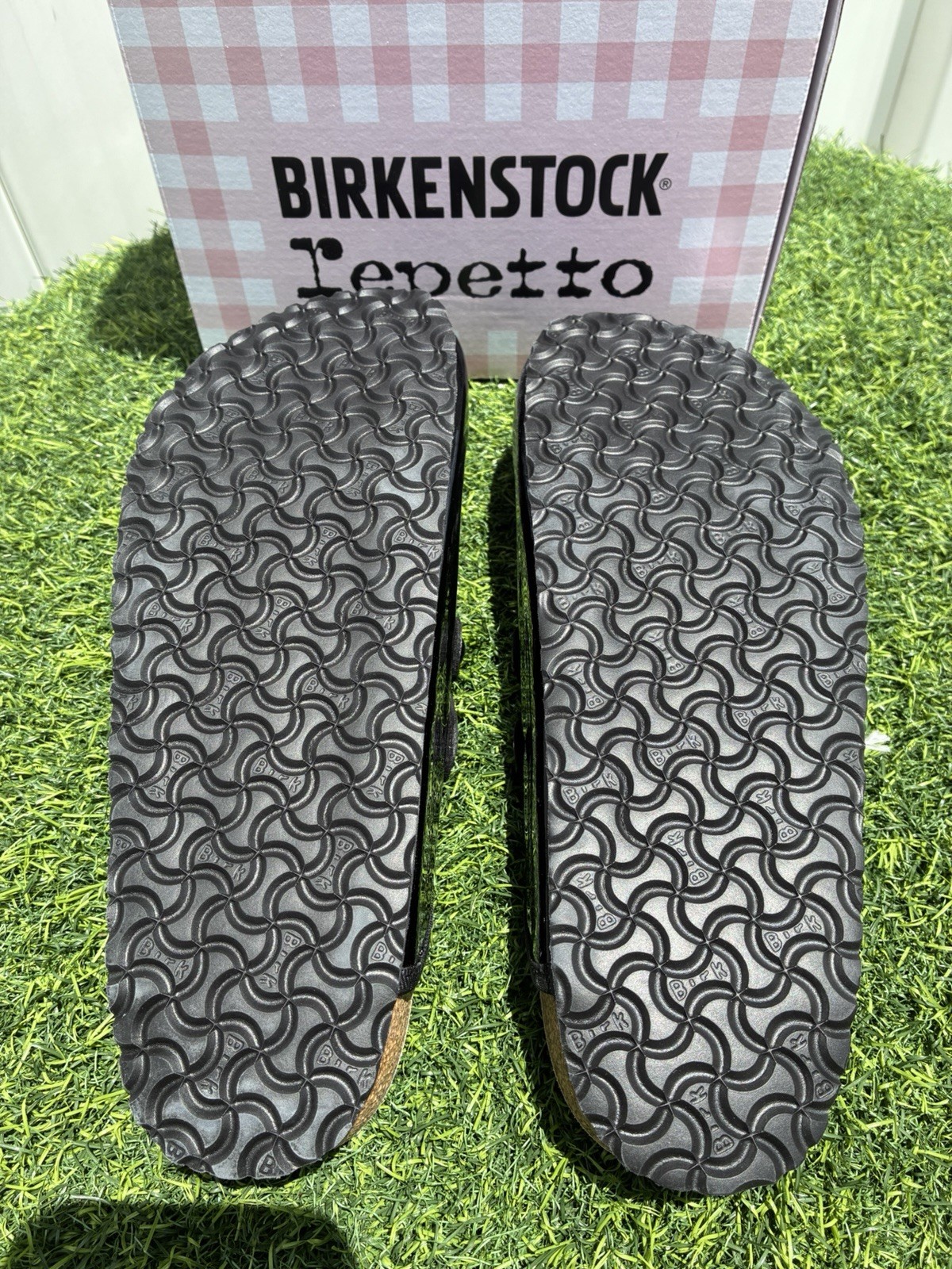 ON HAND NEW! BIRKENSTOCK x REPETTO SCALA MULES BLACK PAT.LEATHER EU 39 US 8-8.5